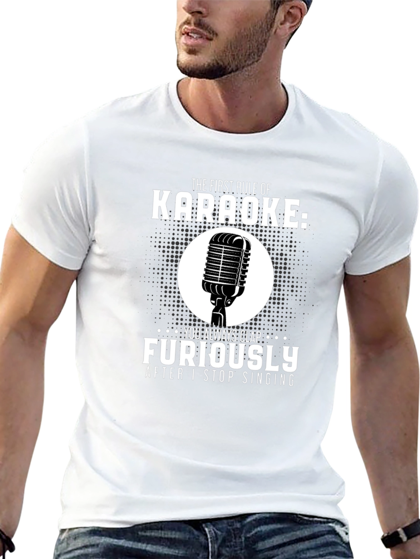 Karaoke Rule T-Shirt: Clap Furiously Funny Musician Tee