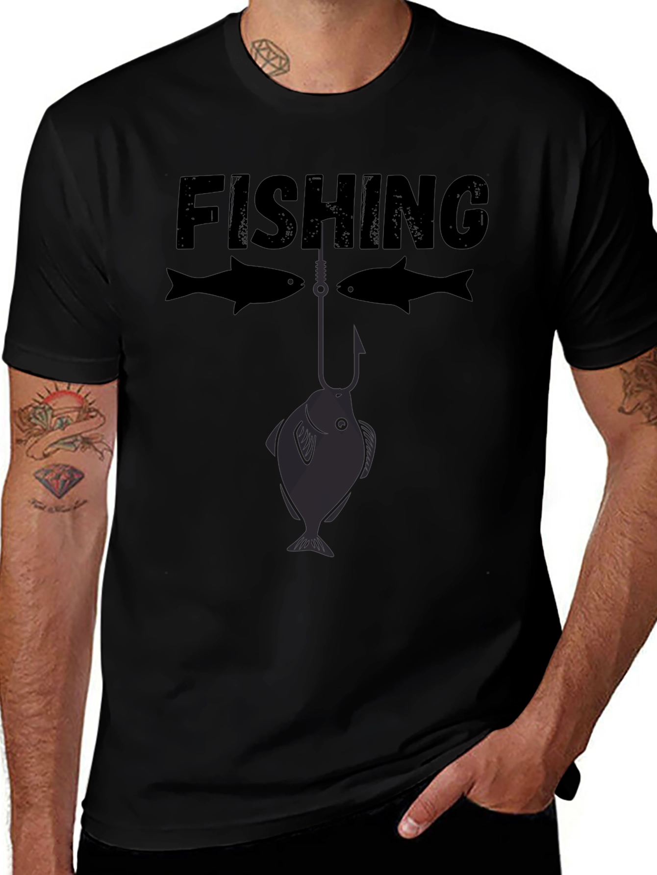 Fishing T-Shirt - Funny Fish Hook Design