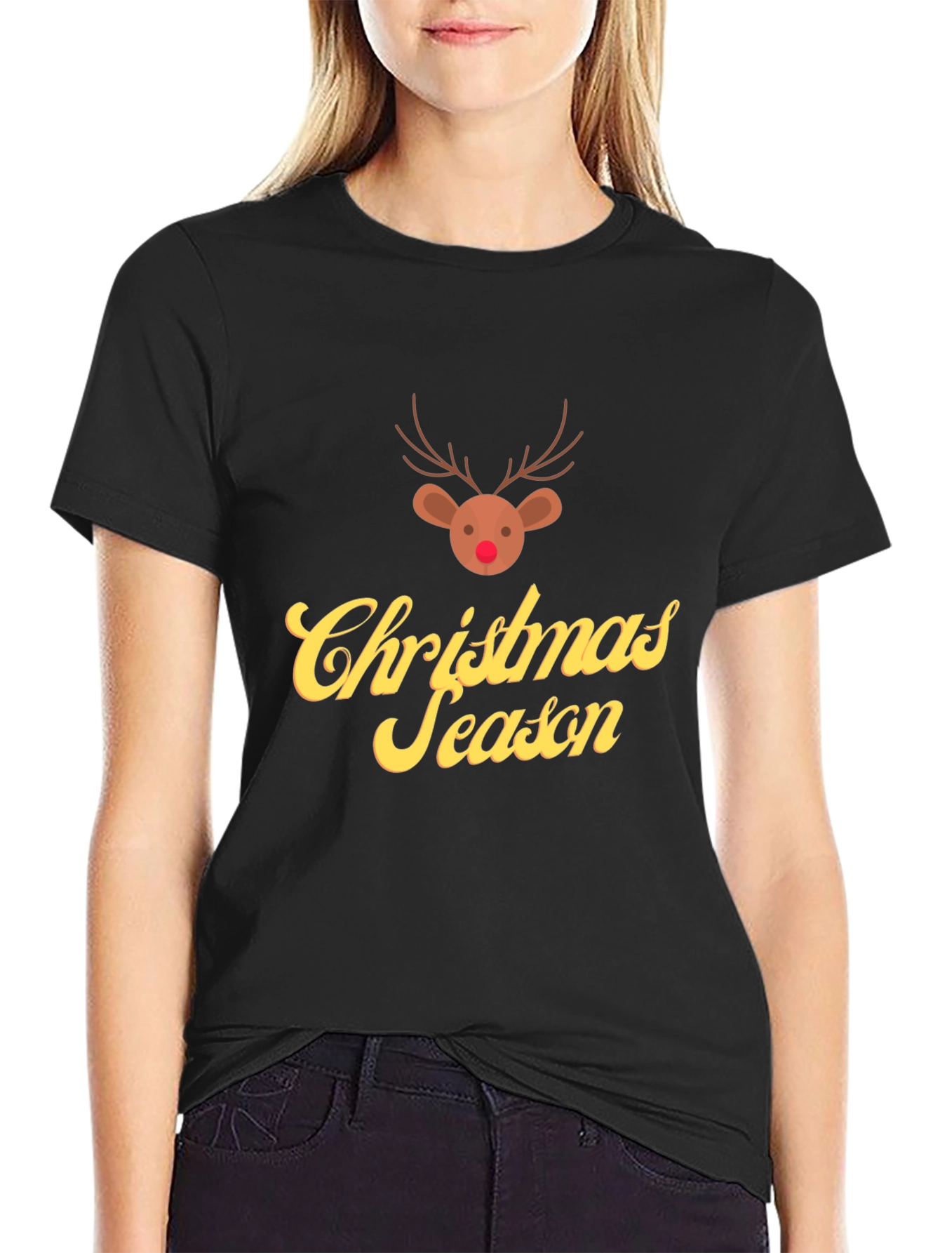 Christmas Season Reindeer Graphic Tee