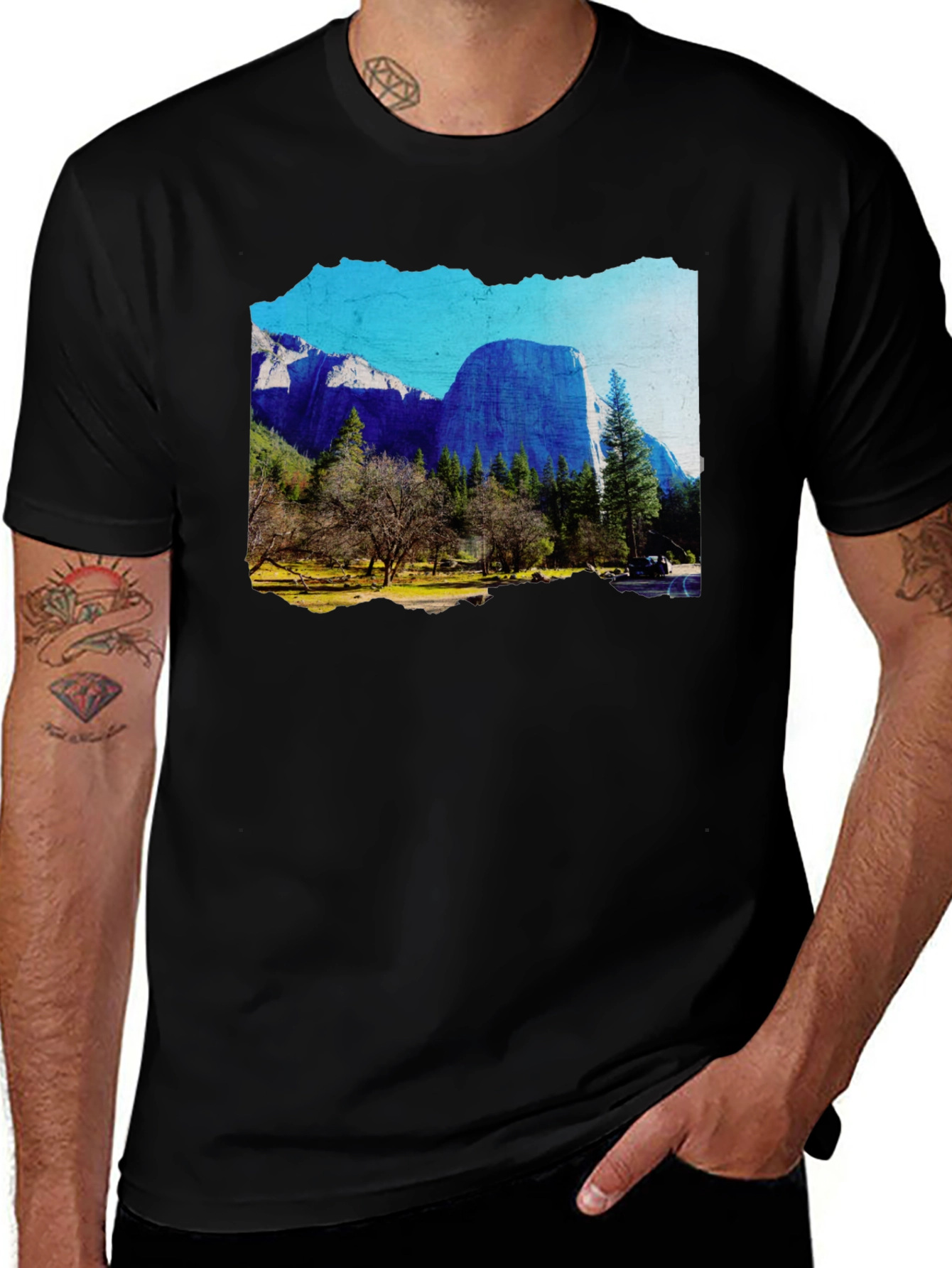 Mountain Graphic Tee - Scenic Black T-Shirt