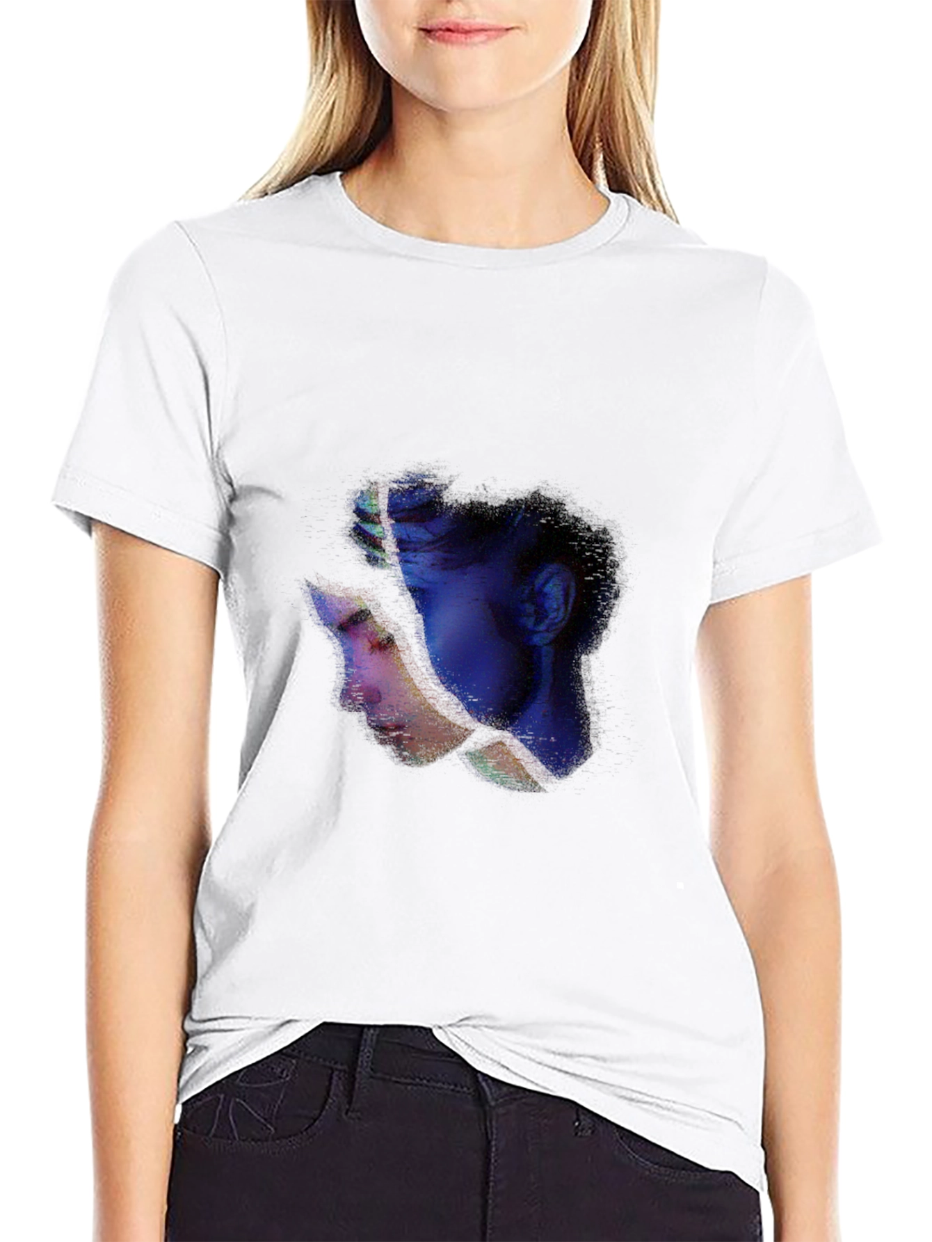 Abstract Portrait Black Tee