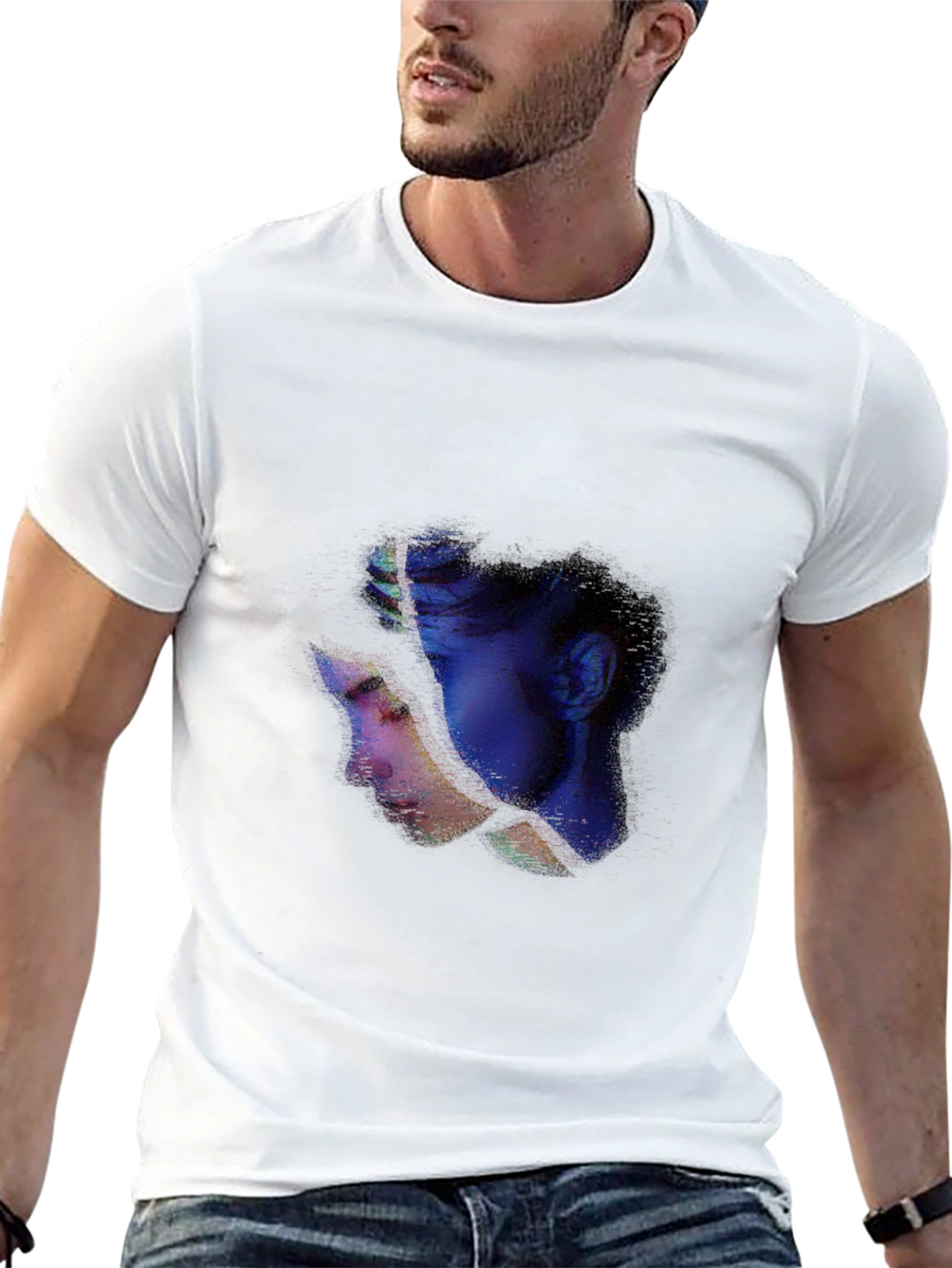 Abstract Portrait Black Tee