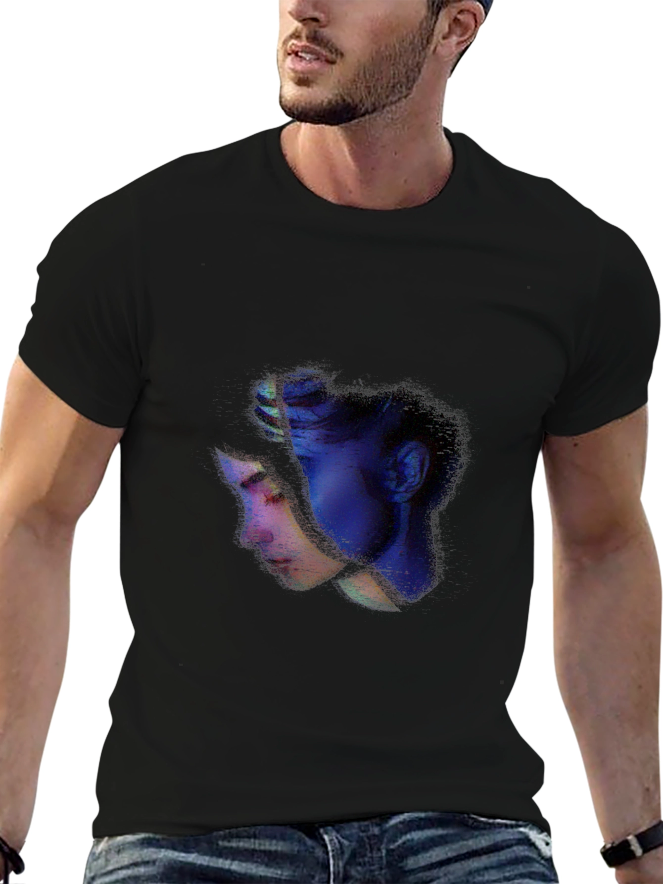 Abstract Portrait Black Tee