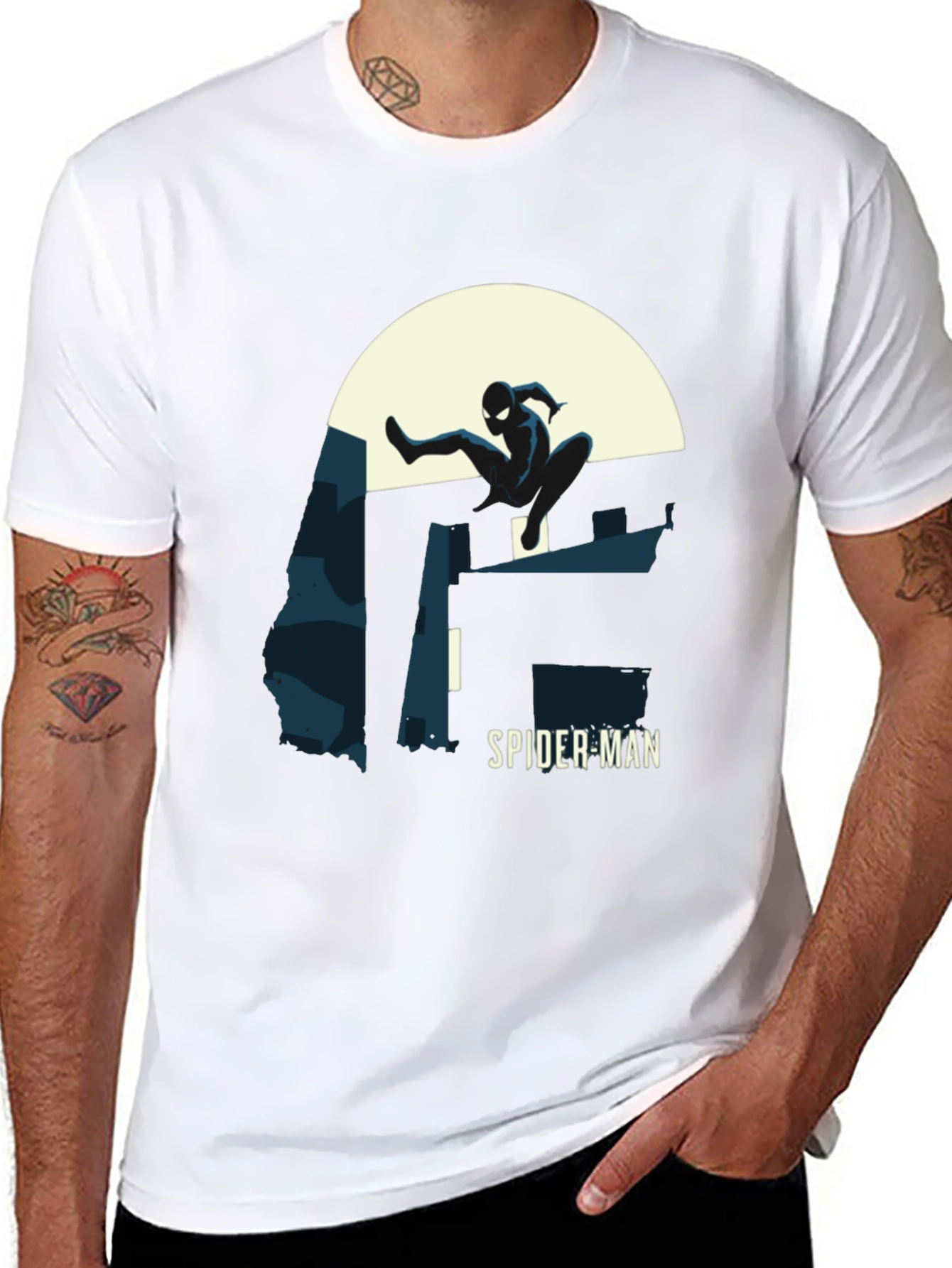 Spider-Man Silhouette T-Shirt - Black