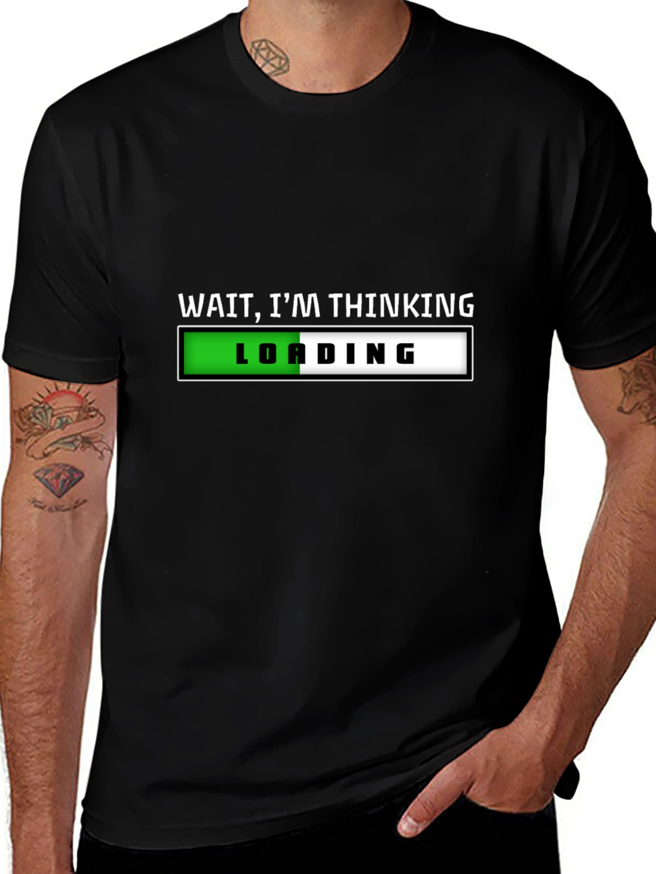 Wait Im Thinking T-Shirt - Funny Novelty Tee