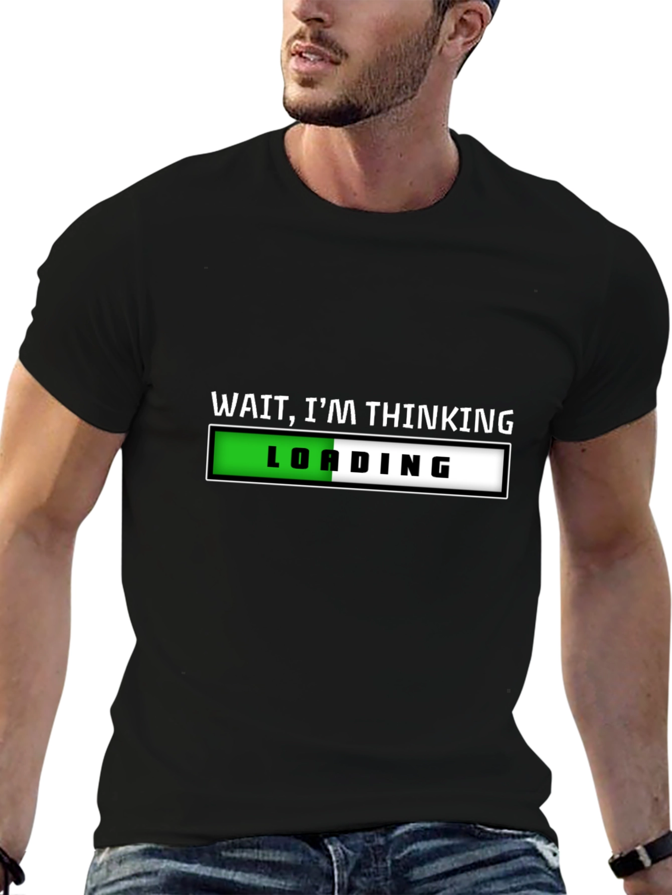 Wait Im Thinking T-Shirt - Funny Novelty Tee