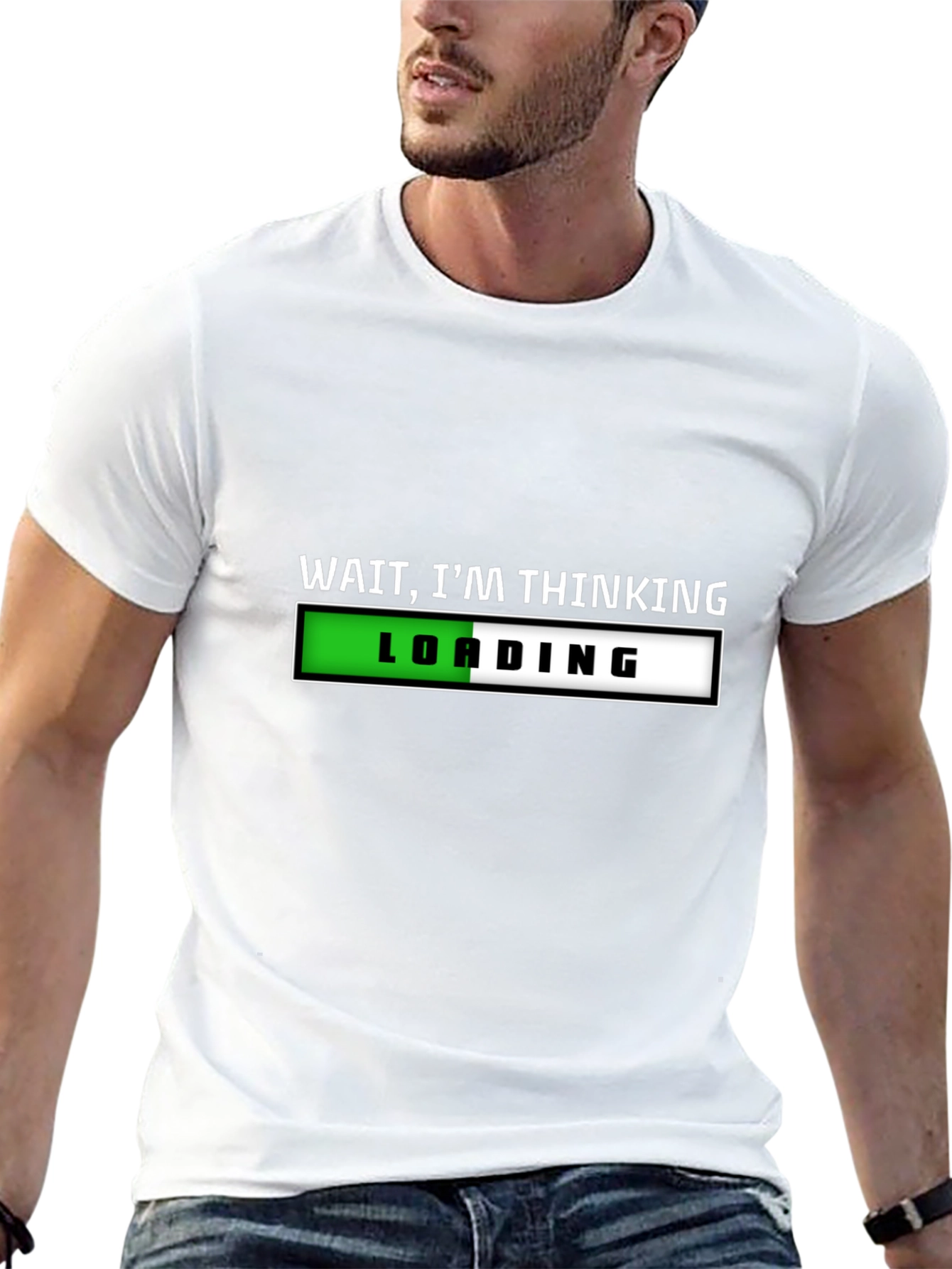 Wait Im Thinking T-Shirt - Funny Novelty Tee