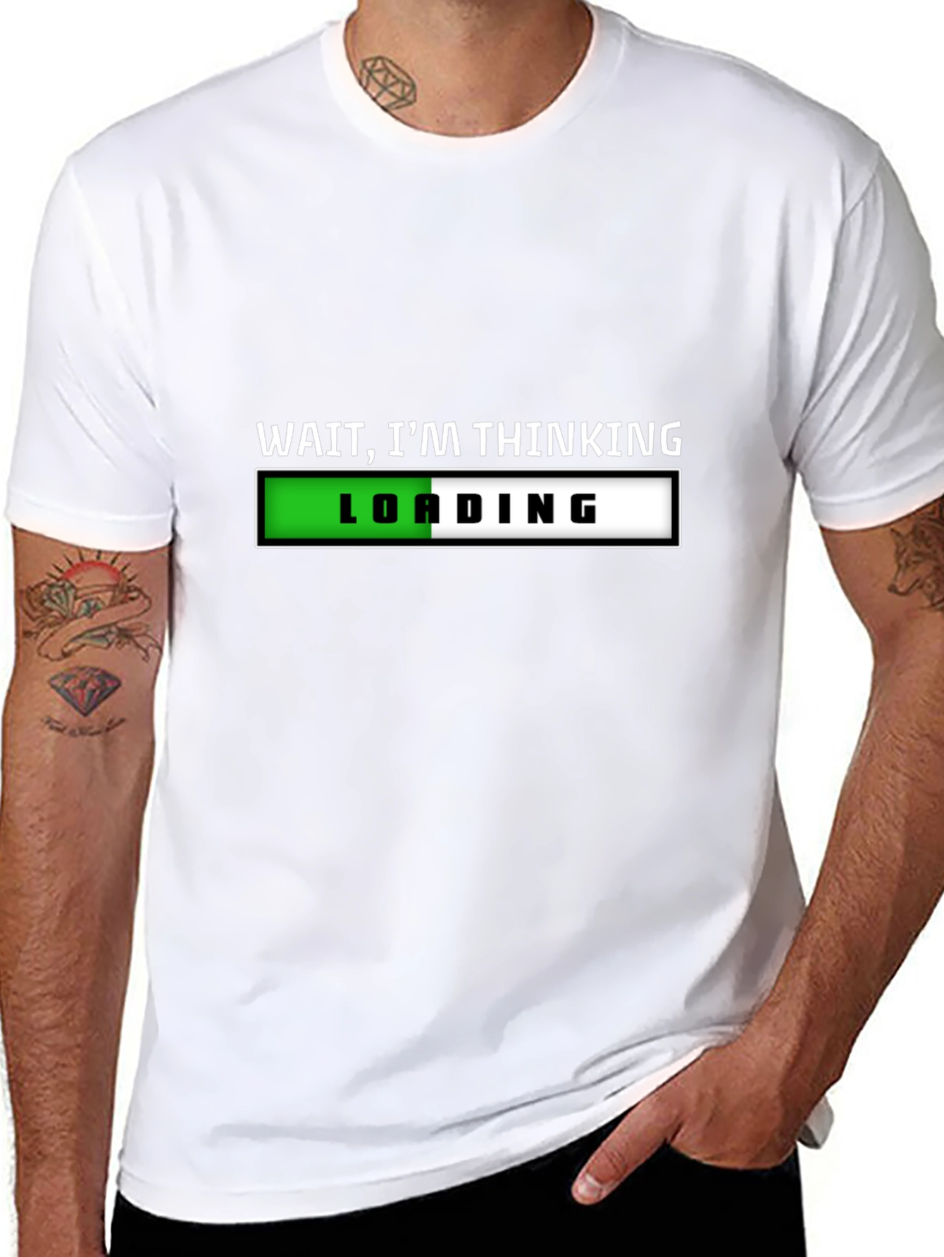 Wait Im Thinking T-Shirt - Funny Novelty Tee