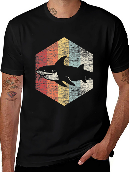Retro Shark Graphic T-Shirt - Vintage Style