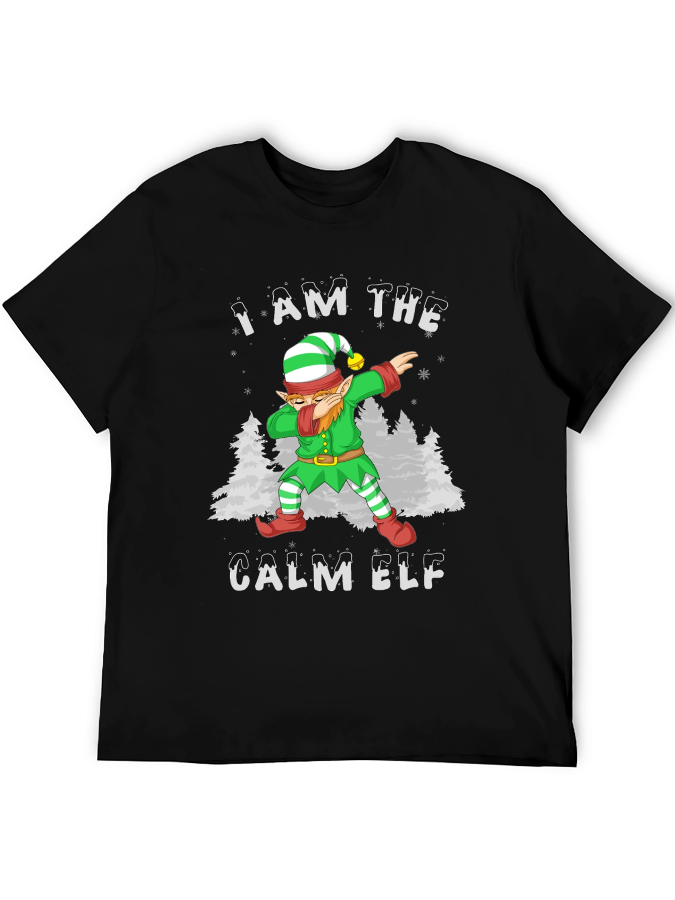 Calm Elf Dabbing Christmas T-Shirt