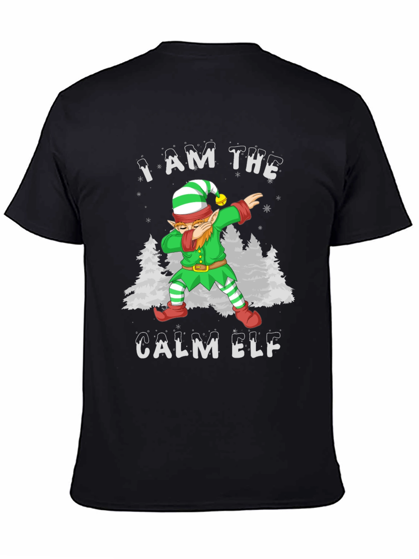 Calm Elf Dabbing Christmas T-Shirt