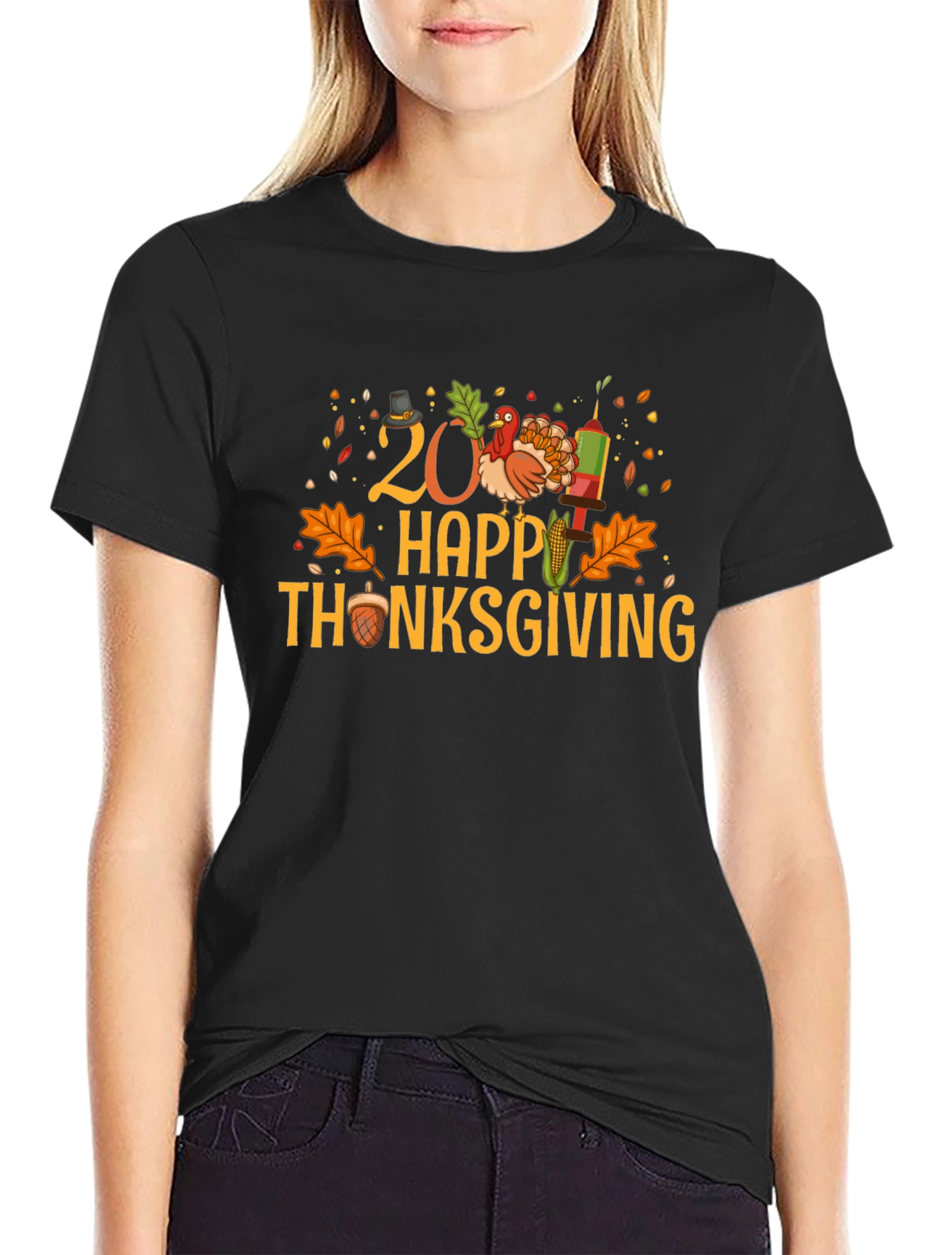 Happy Thanksgiving T-Shirt - Festive Holiday Tee