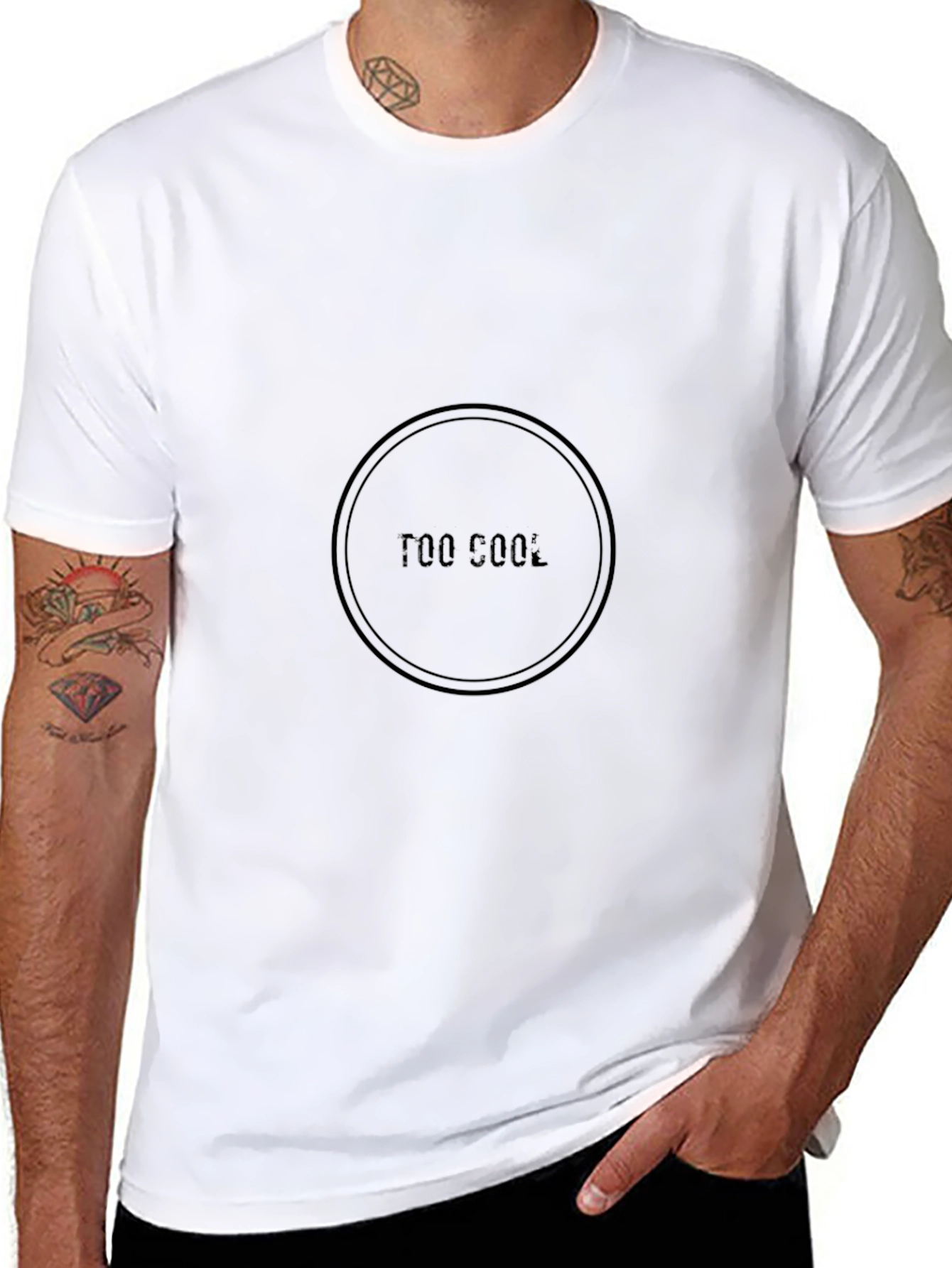 Cool Mens Black Graphic Tee - Too Cool
