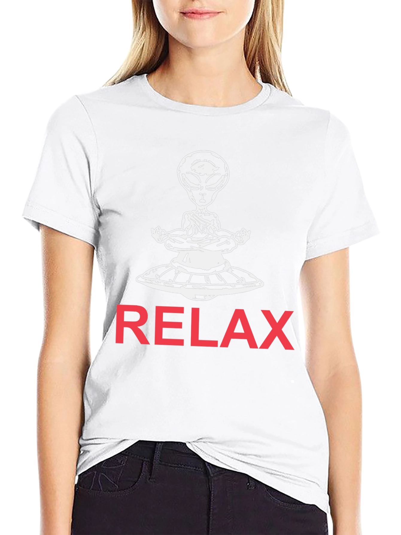 Relax Alien T-Shirt -  UFO Meditation Tee