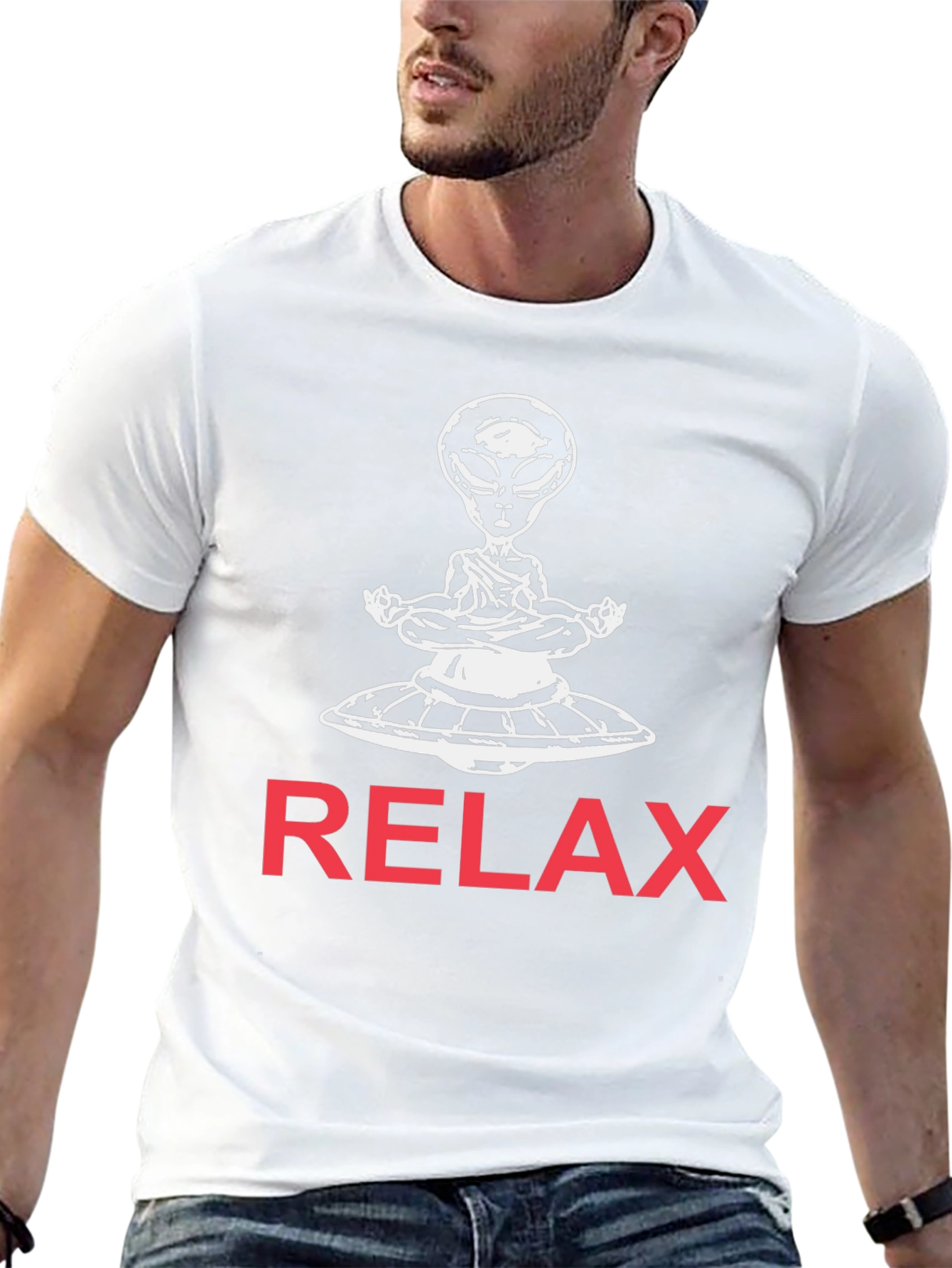 Relax Alien T-Shirt -  UFO Meditation Tee
