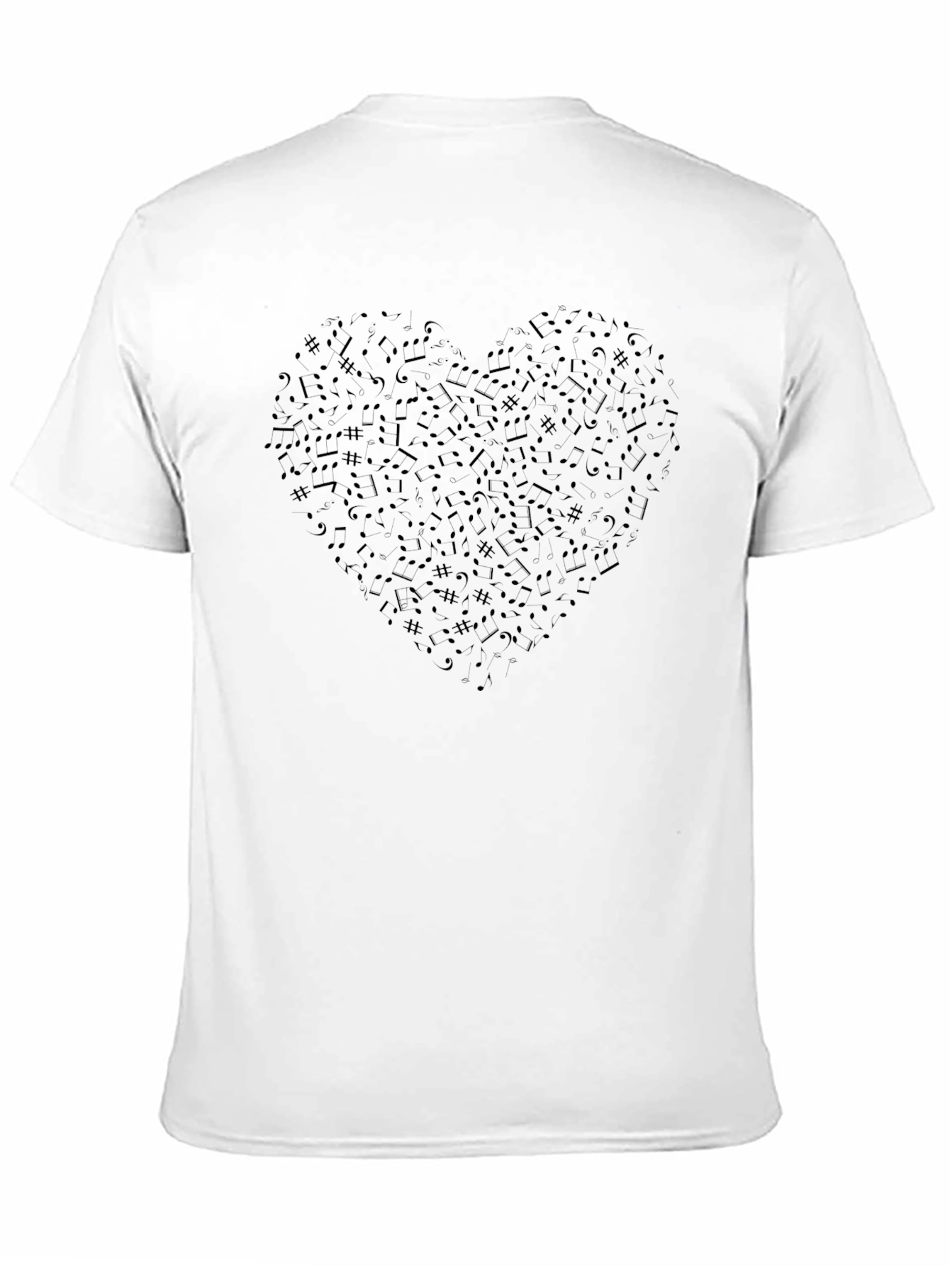 Music Heart Graphic Tee - Stylish Black T-Shirt