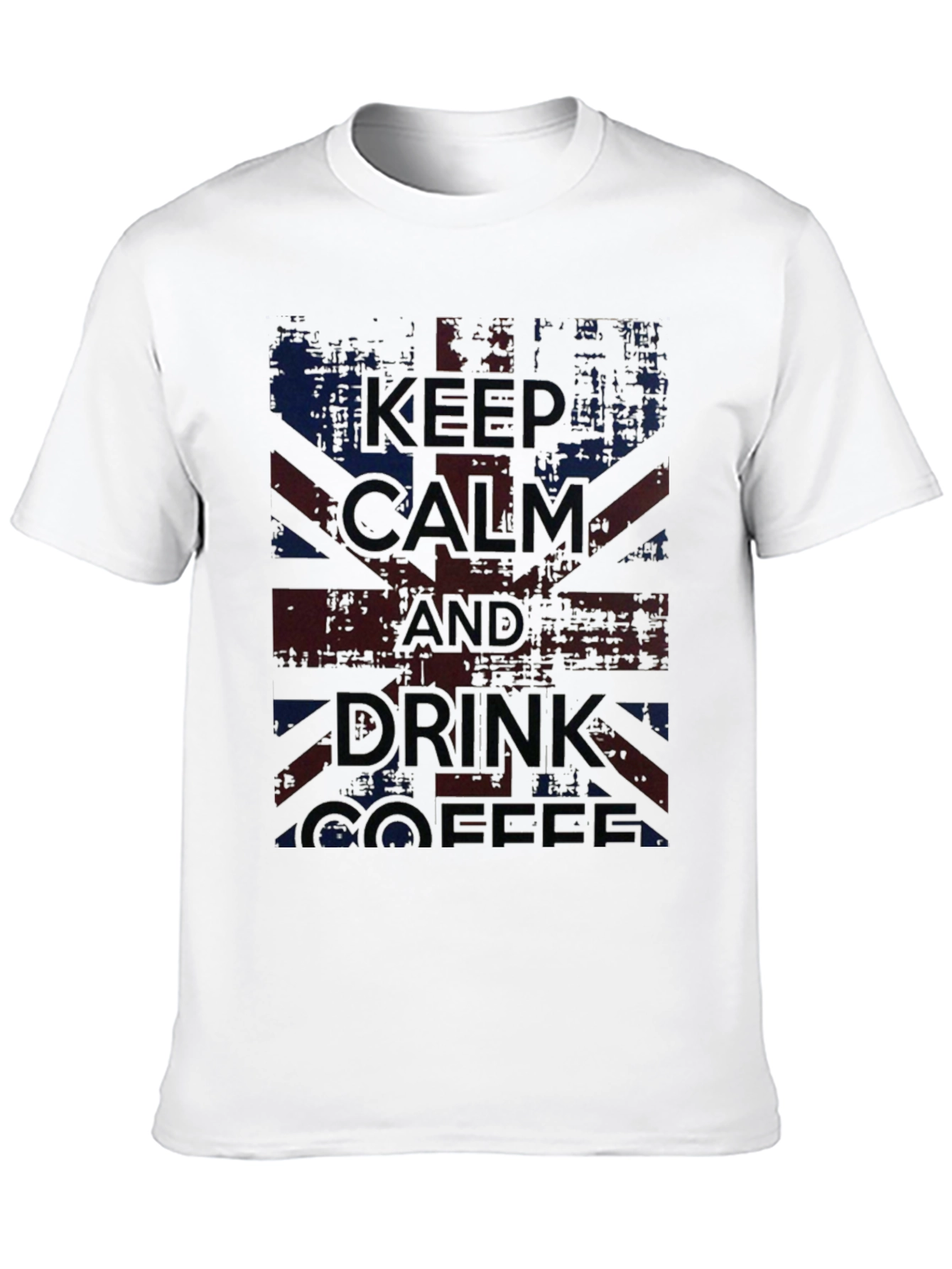 Keep Calm and Drink Coffee - British Flag T-Shirt