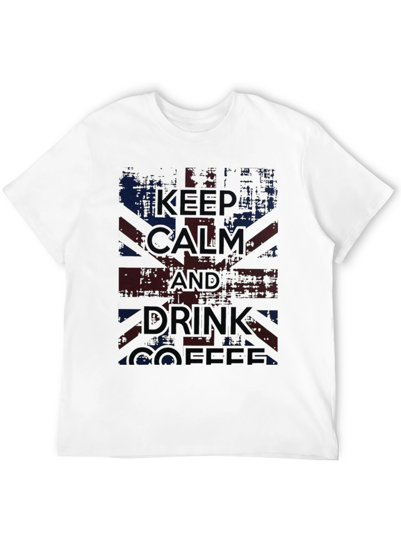 Keep Calm and Drink Coffee - British Flag T-Shirt