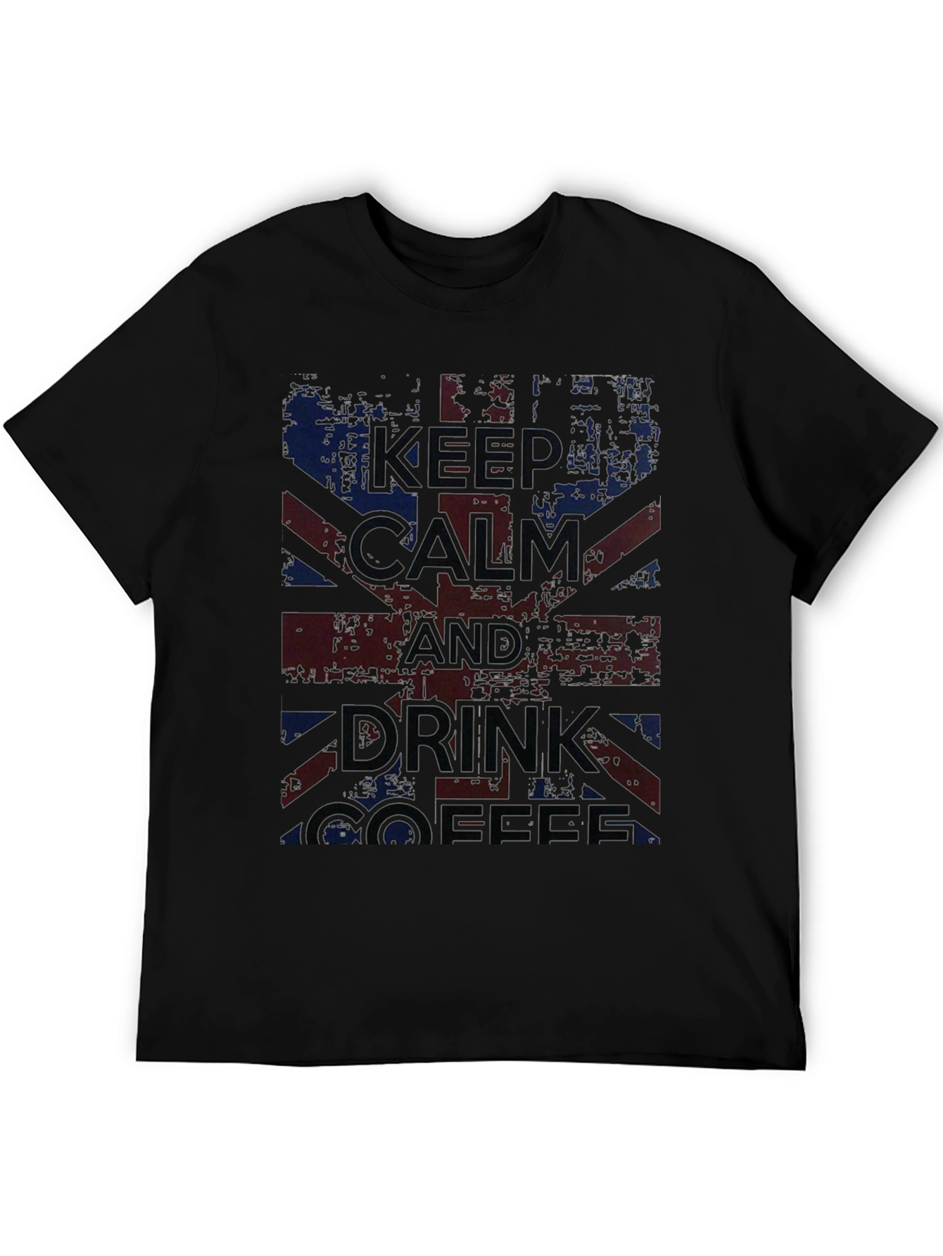 Keep Calm and Drink Coffee - British Flag T-Shirt