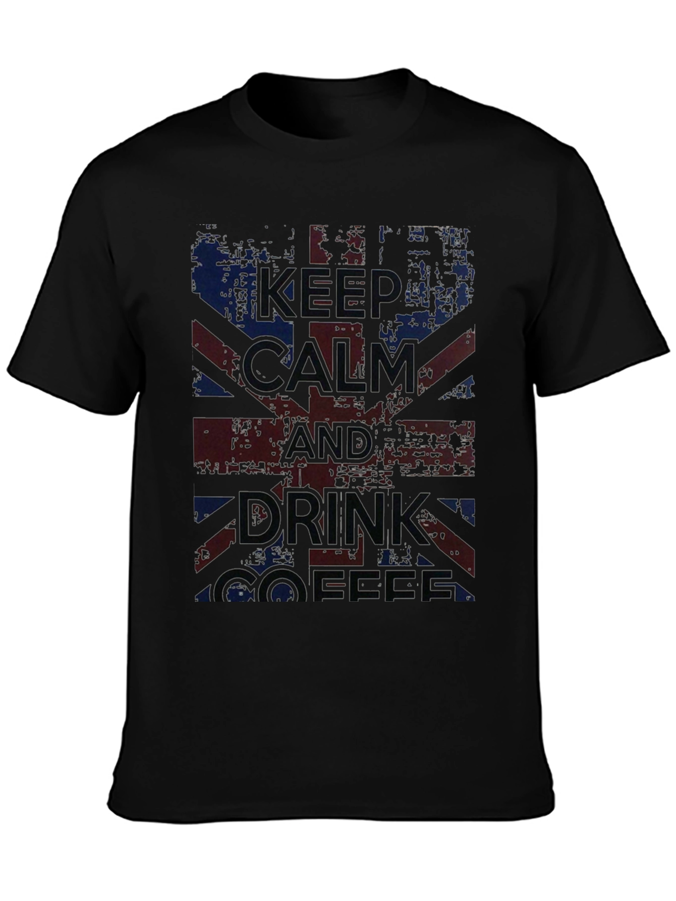Keep Calm and Drink Coffee - British Flag T-Shirt