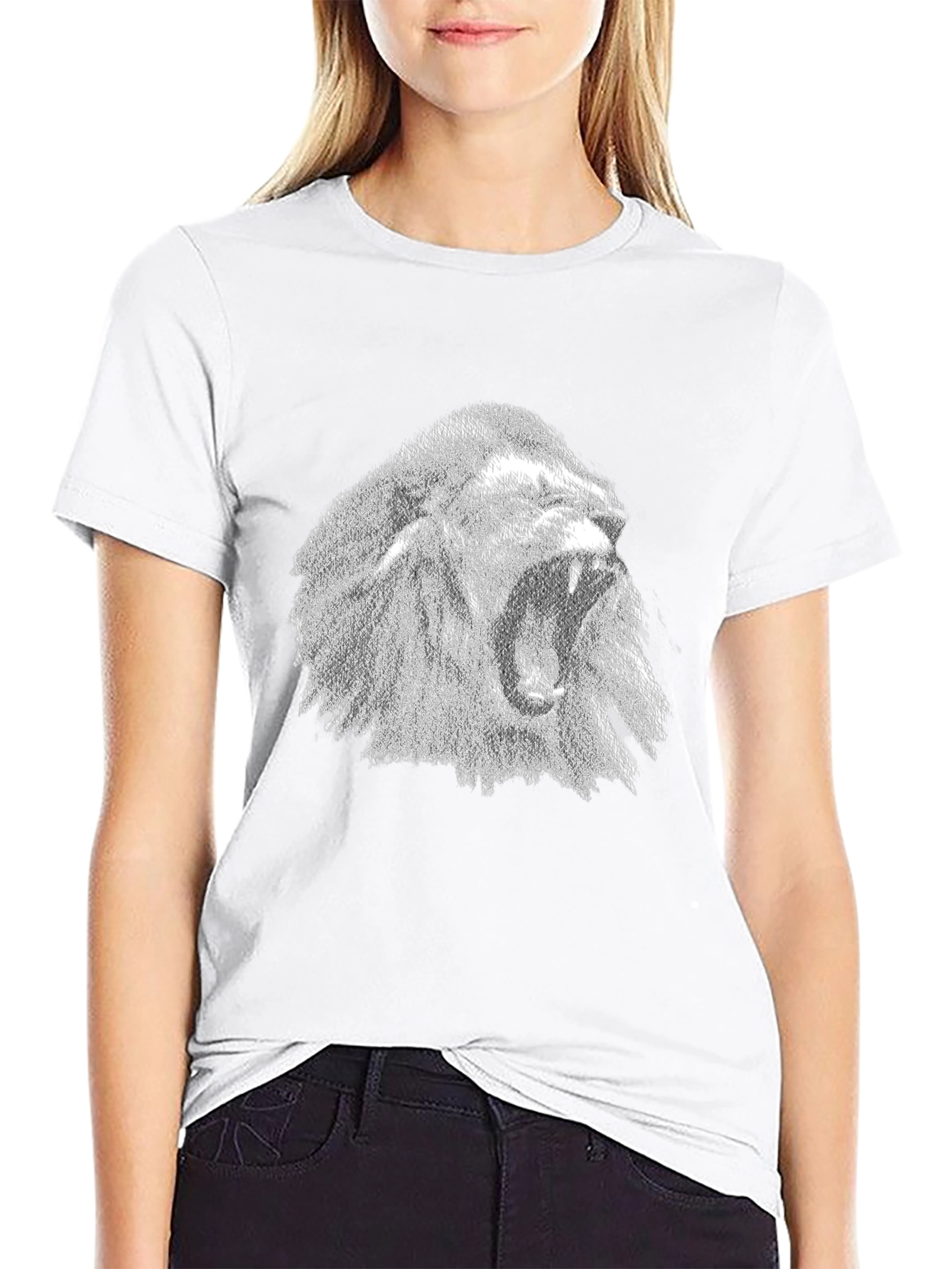 Lion Graphic Tee - Black