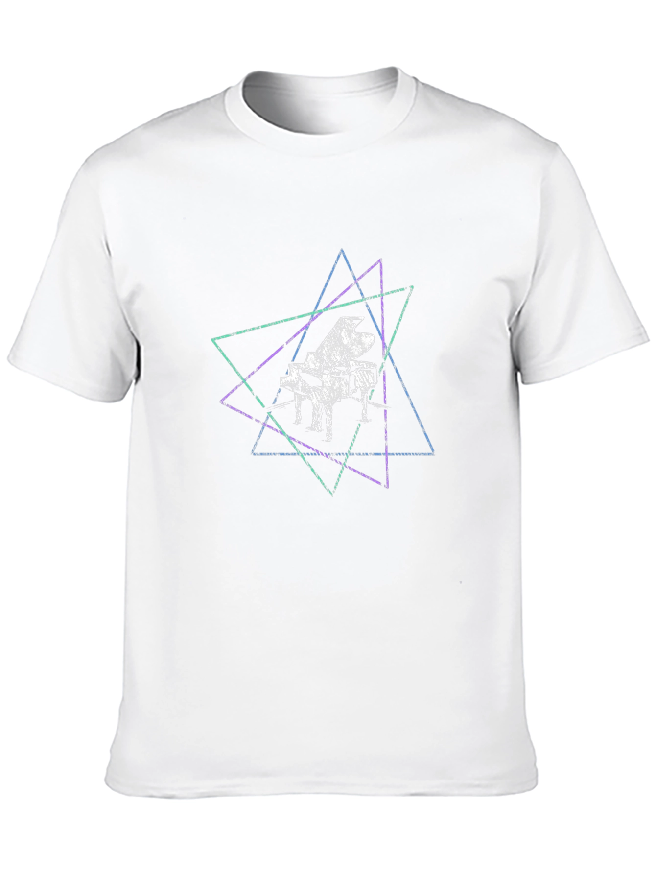 Geometric Piano T-Shirt - Black