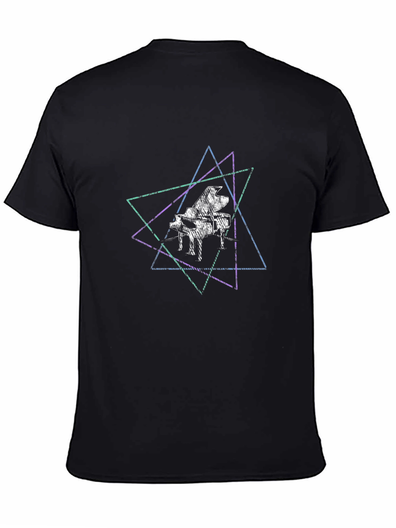 Geometric Piano T-Shirt - Black