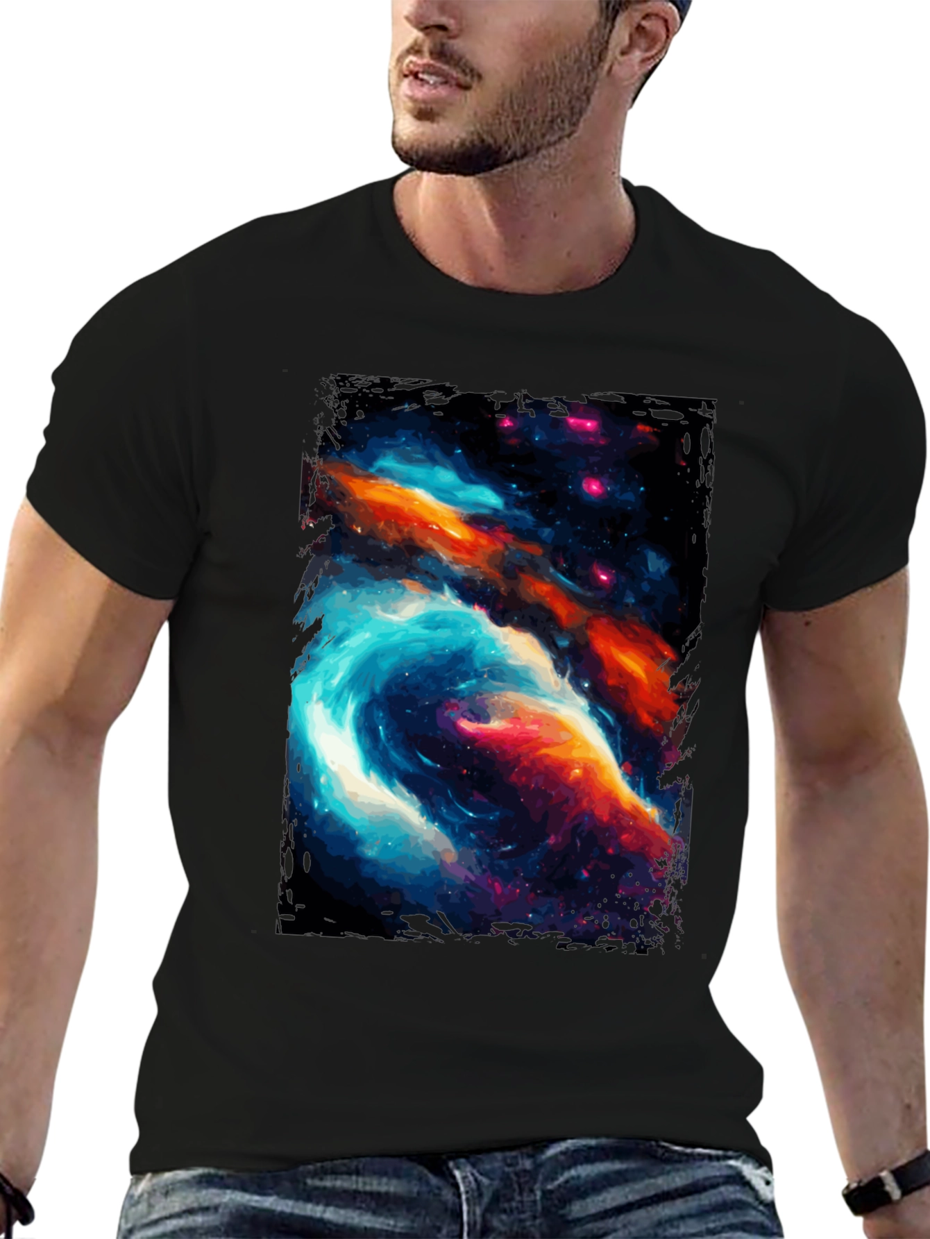 Nebula Graphic Black T-Shirt