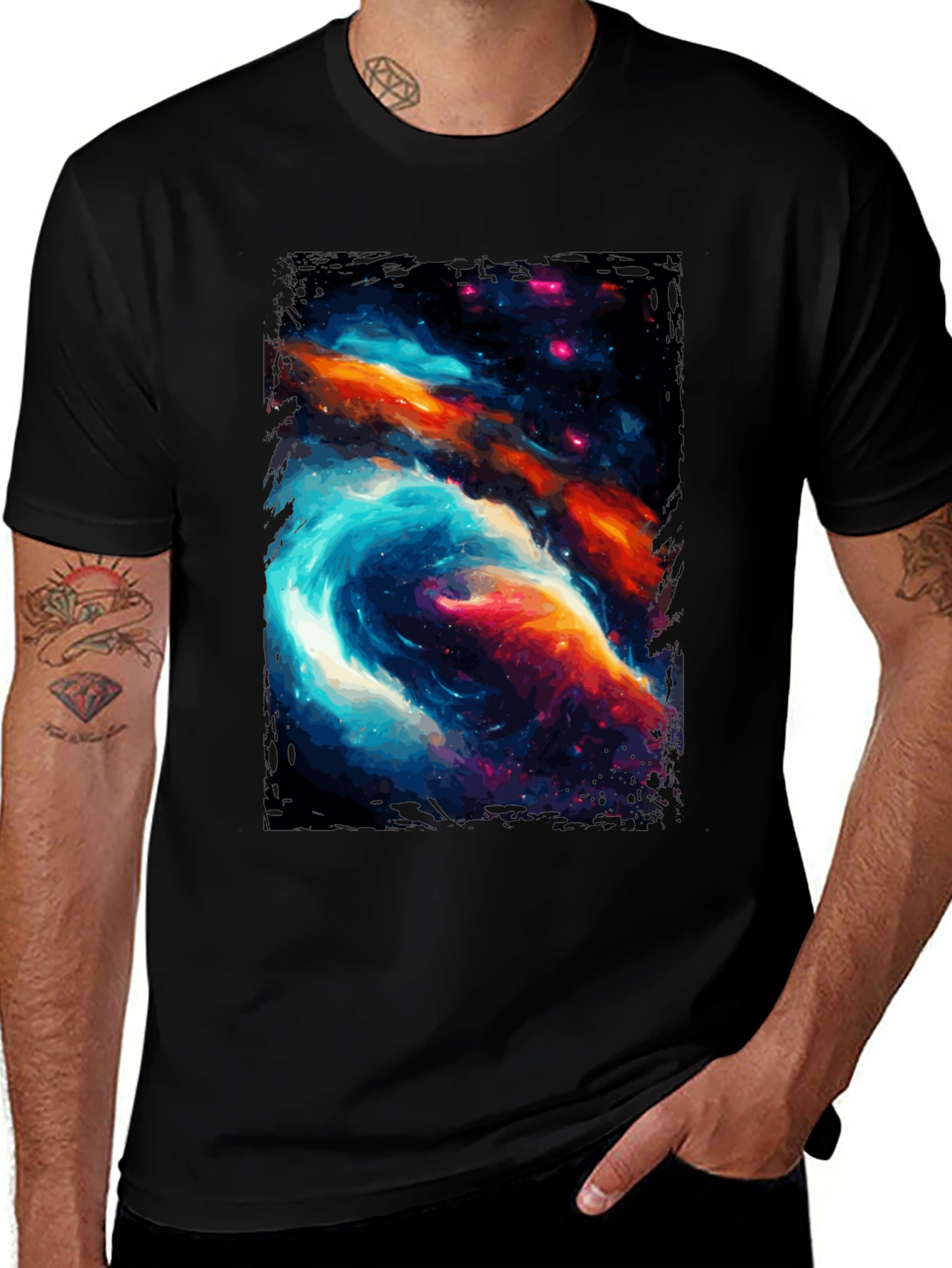 Nebula Graphic Black T-Shirt