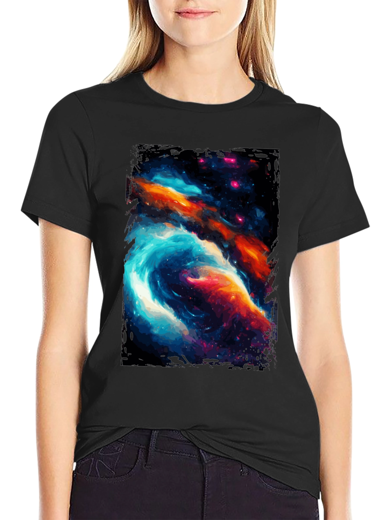 Nebula Graphic Black T-Shirt