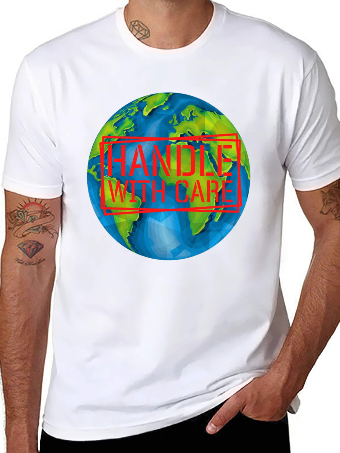 Handle with Care Earth Graphic T-Shirt