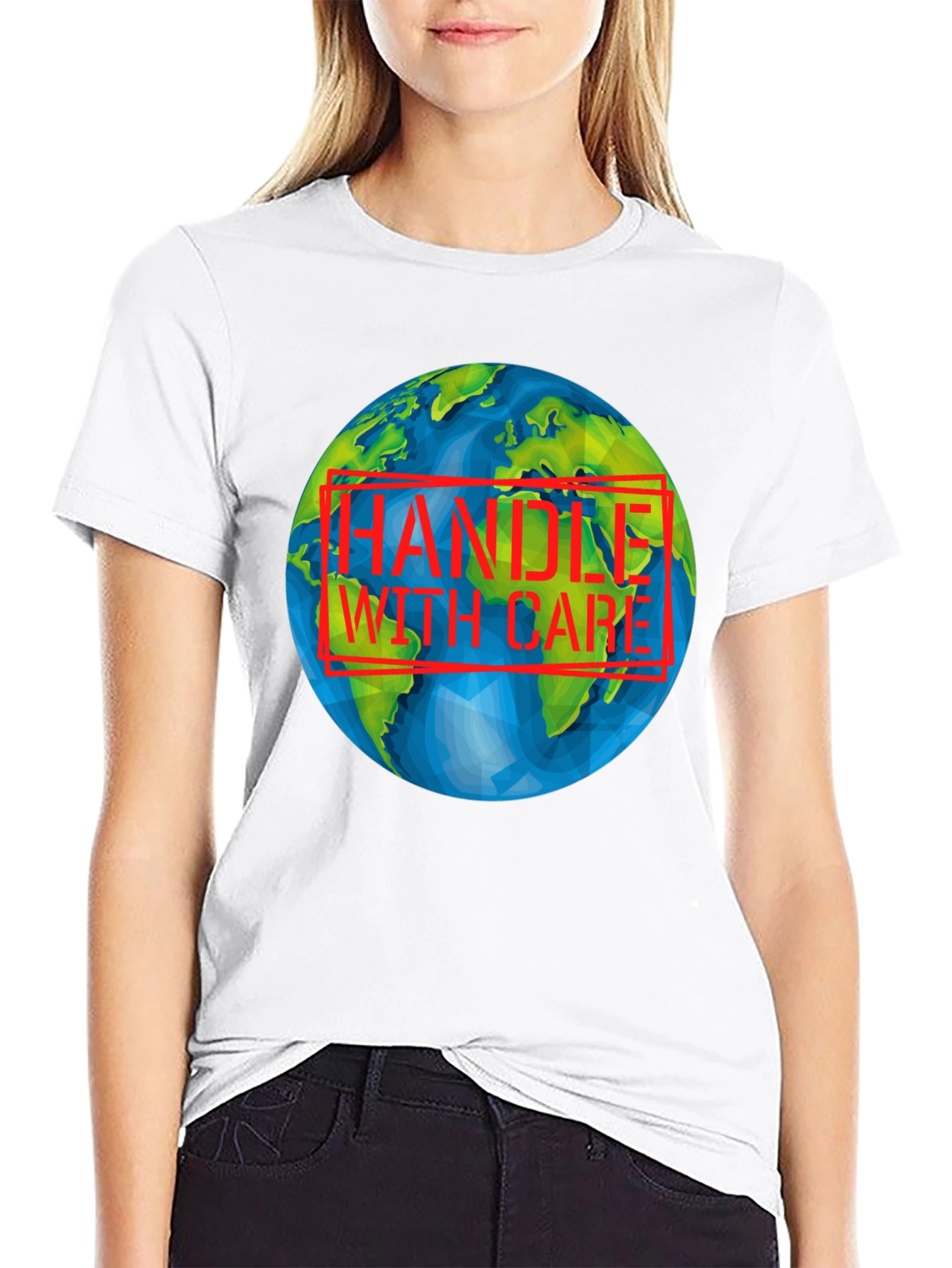 Handle with Care Earth Graphic T-Shirt