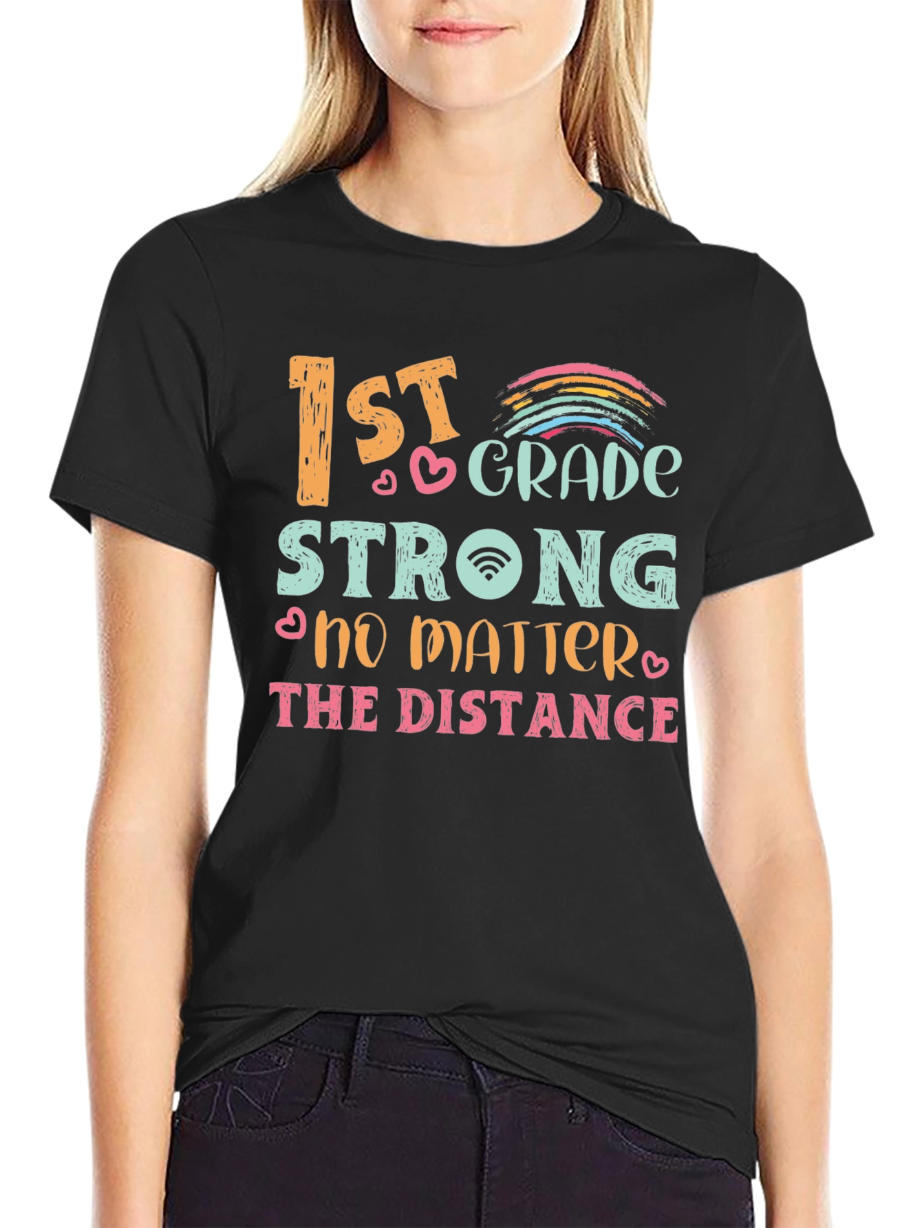 1st Grade Strong Distance Learning T-Shirt