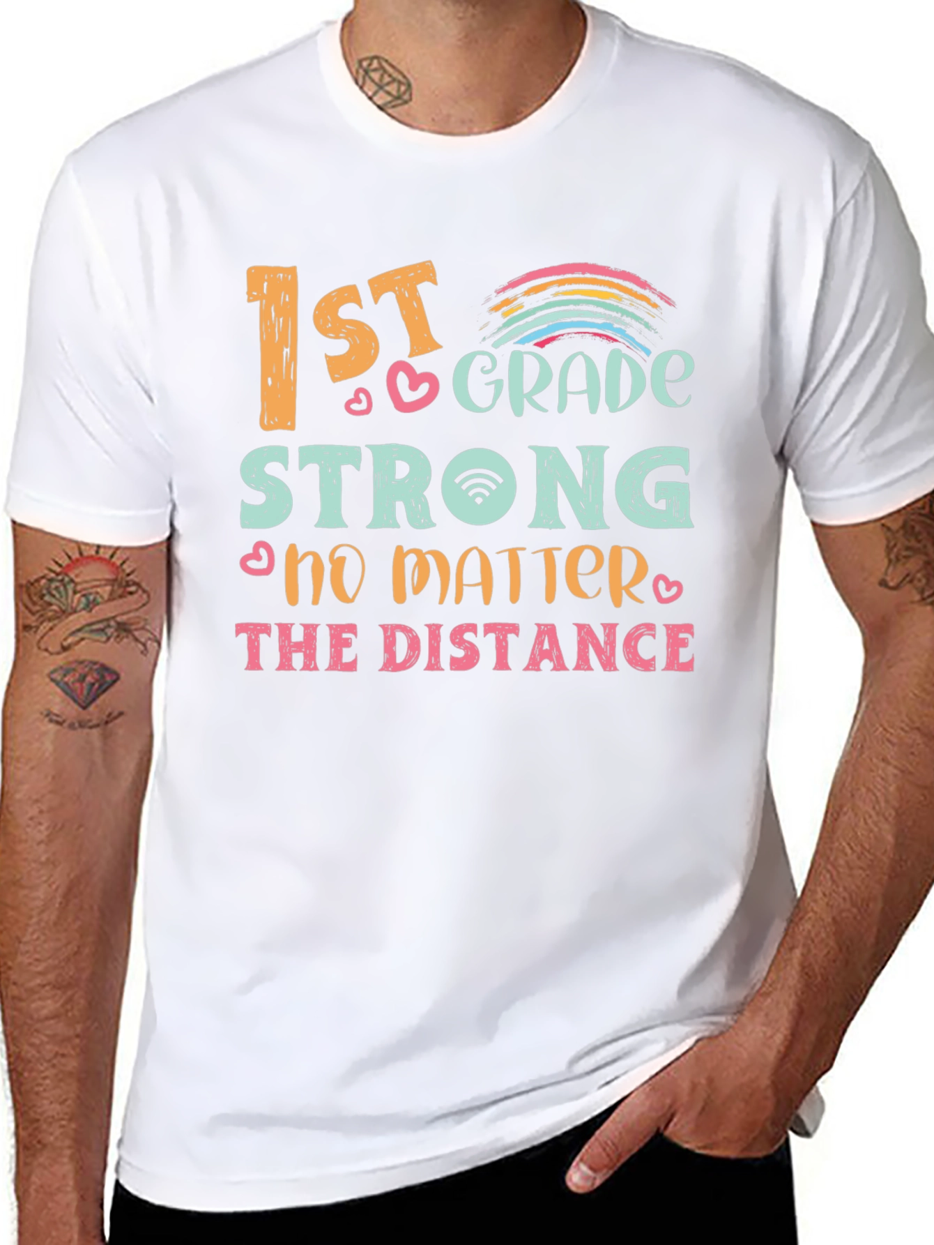 1st Grade Strong Distance Learning T-Shirt