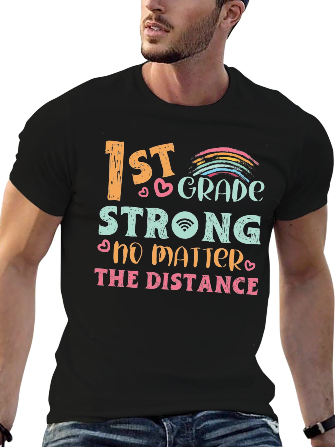 1st Grade Strong Distance Learning T-Shirt