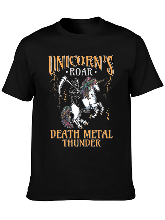 Unicorns Roar Death Metal Thunder T-Shirt