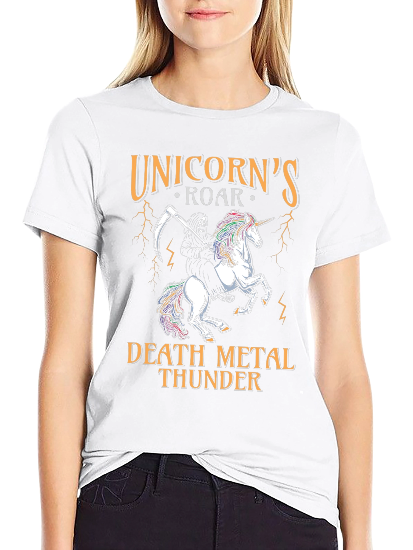 Unicorns Roar Death Metal Thunder T-Shirt