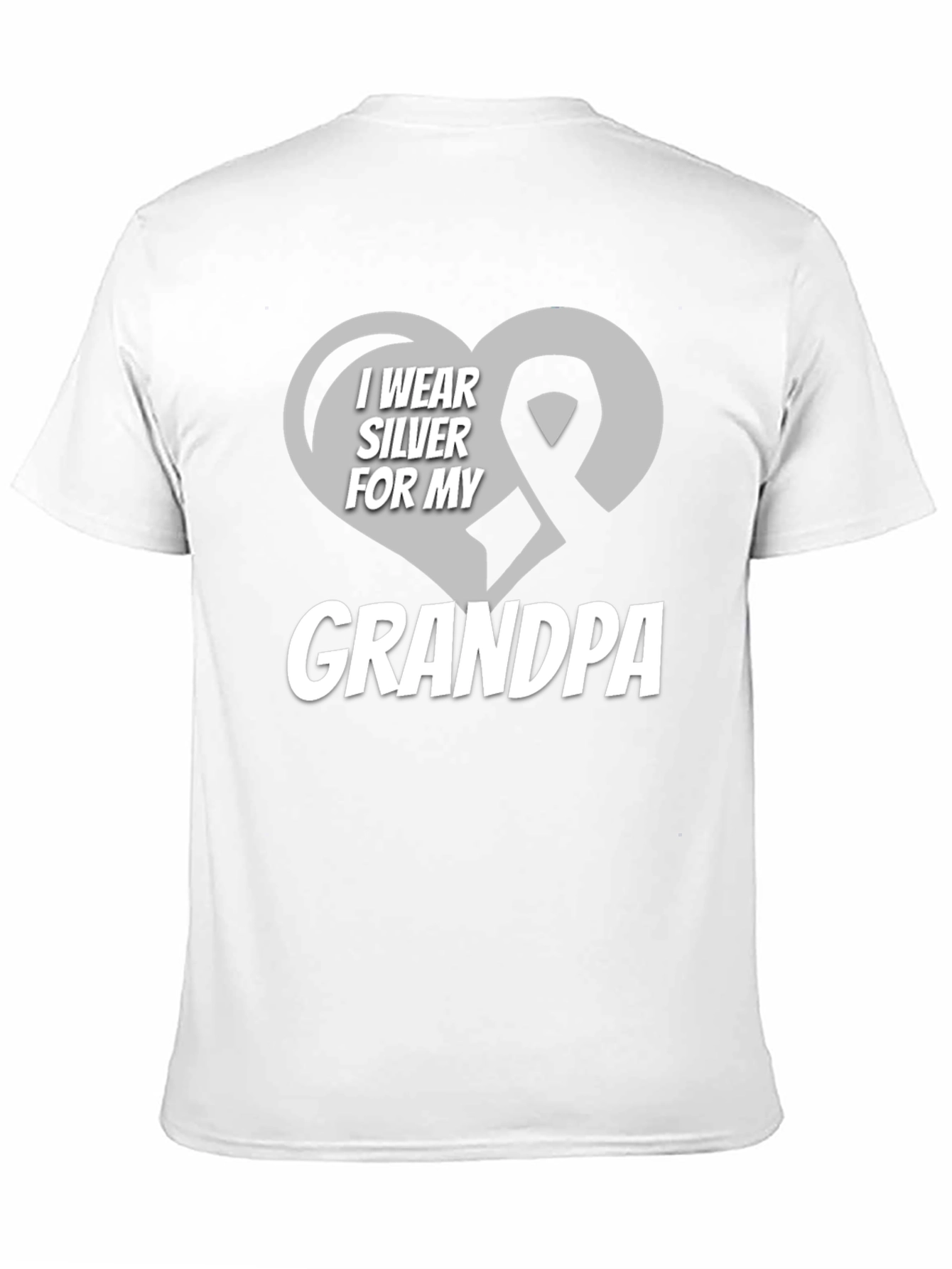 I Wear Silver for My Grandpa Awareness T-Shirt