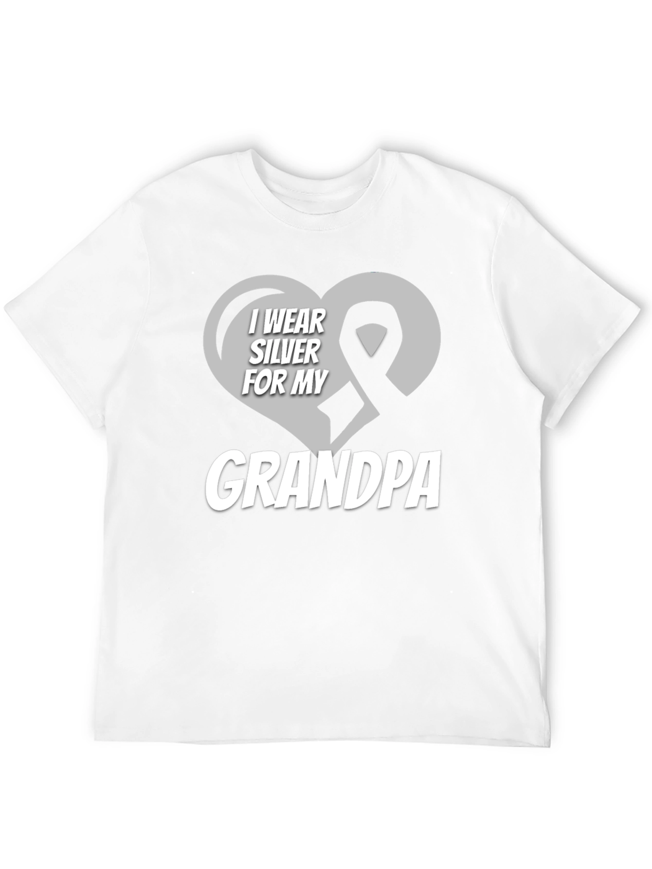I Wear Silver for My Grandpa Awareness T-Shirt