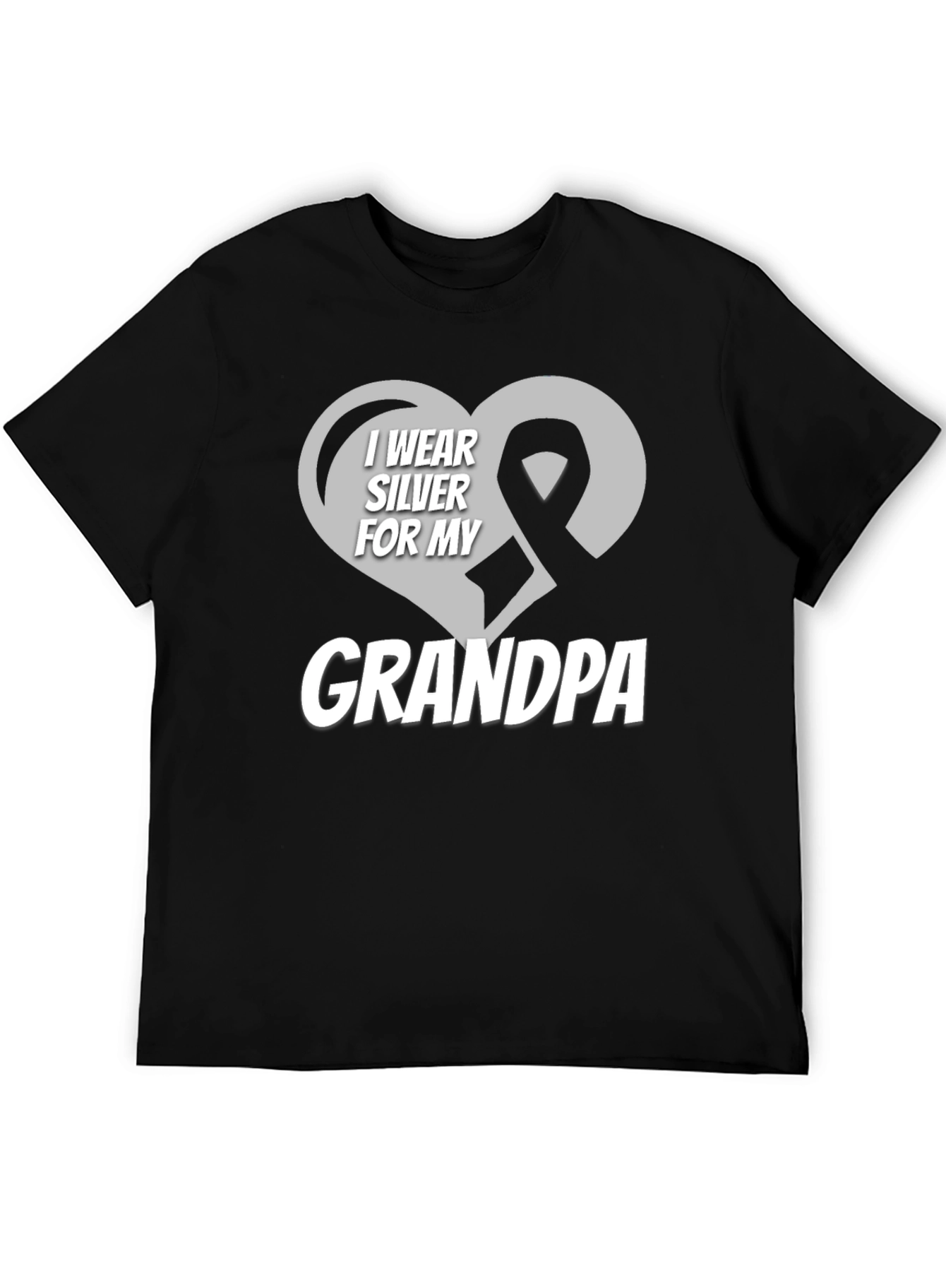 I Wear Silver for My Grandpa Awareness T-Shirt