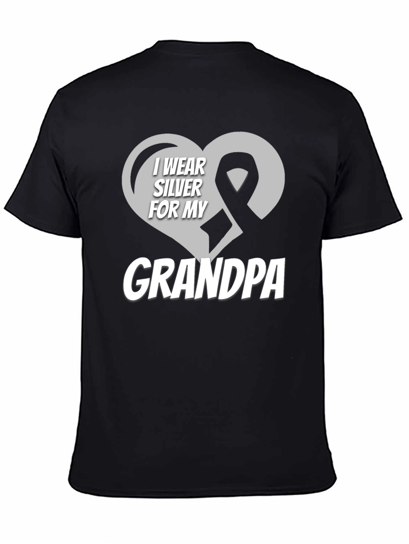 I Wear Silver for My Grandpa Awareness T-Shirt
