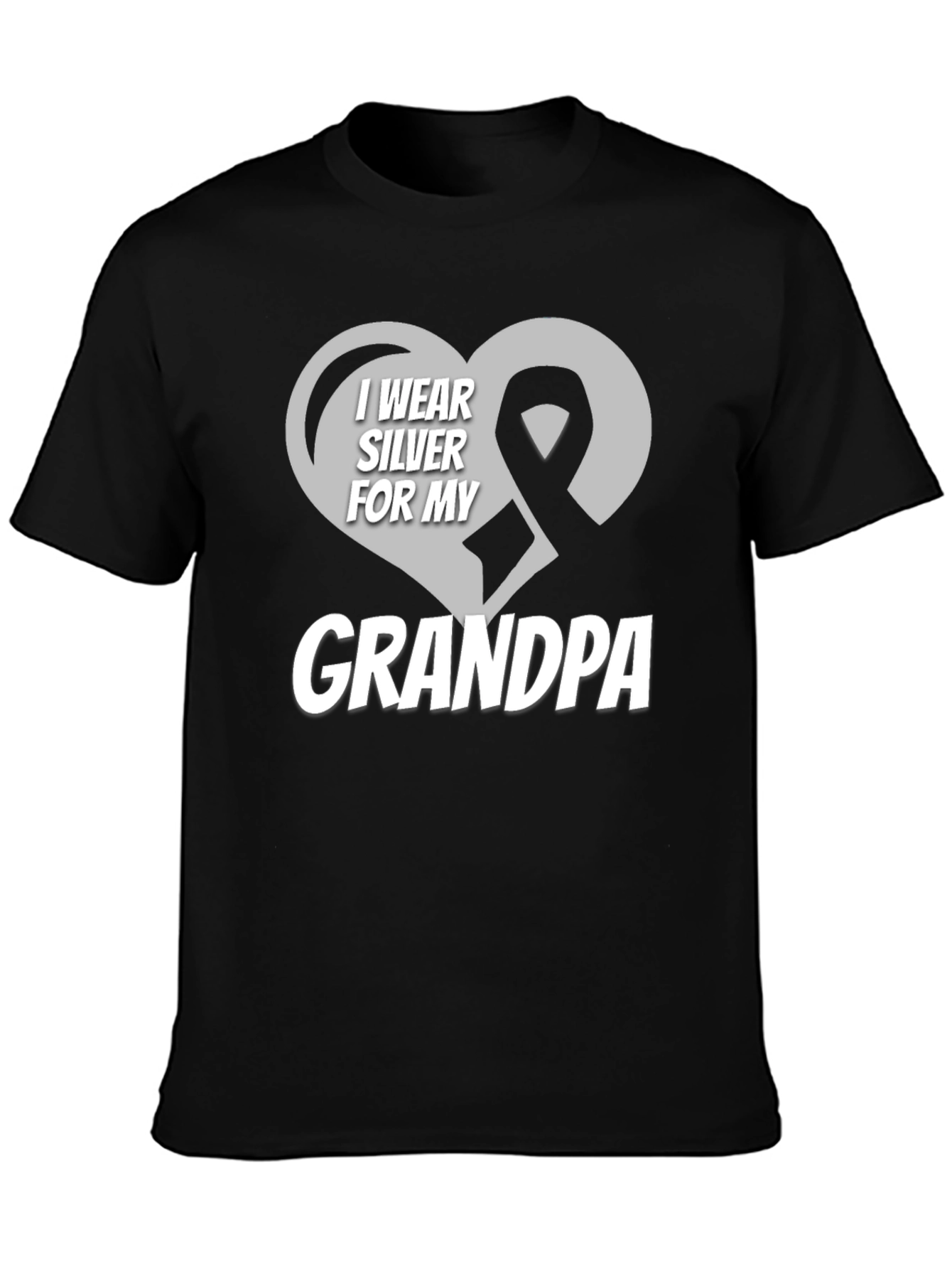 I Wear Silver for My Grandpa Awareness T-Shirt