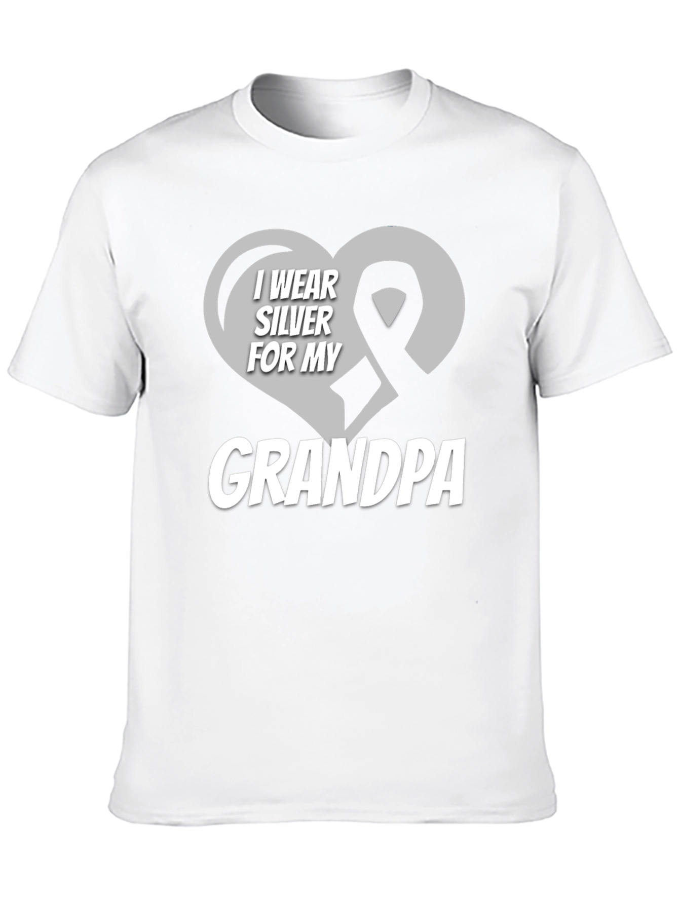I Wear Silver for My Grandpa Awareness T-Shirt