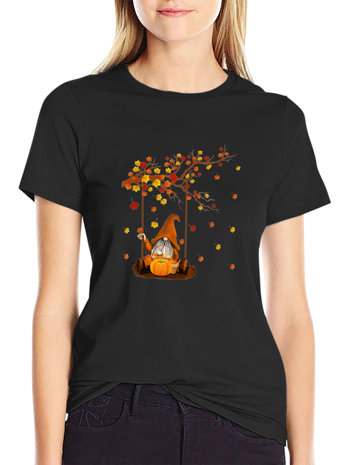 Gnome on Swing Fall T-Shirt