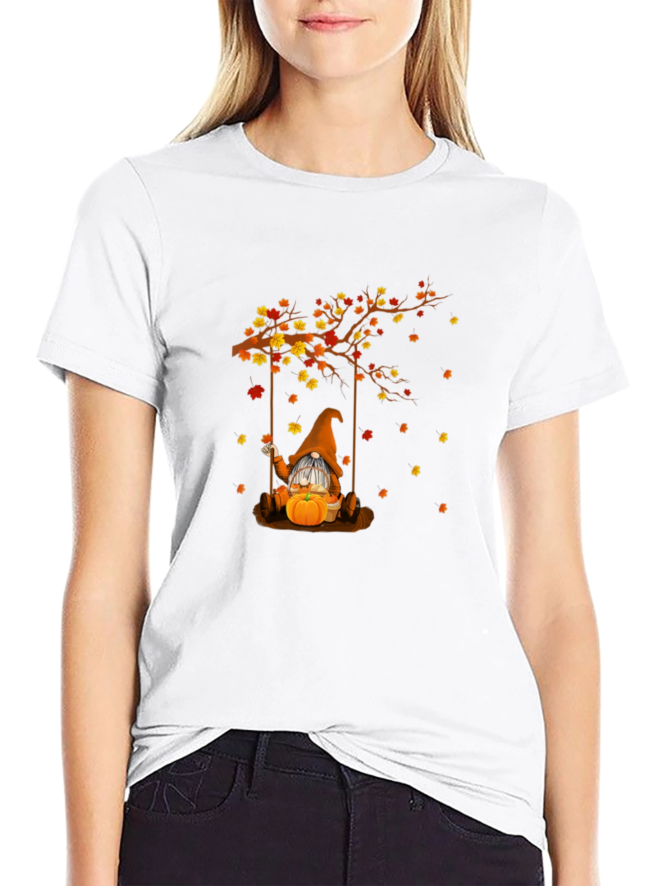 Gnome on Swing Fall T-Shirt