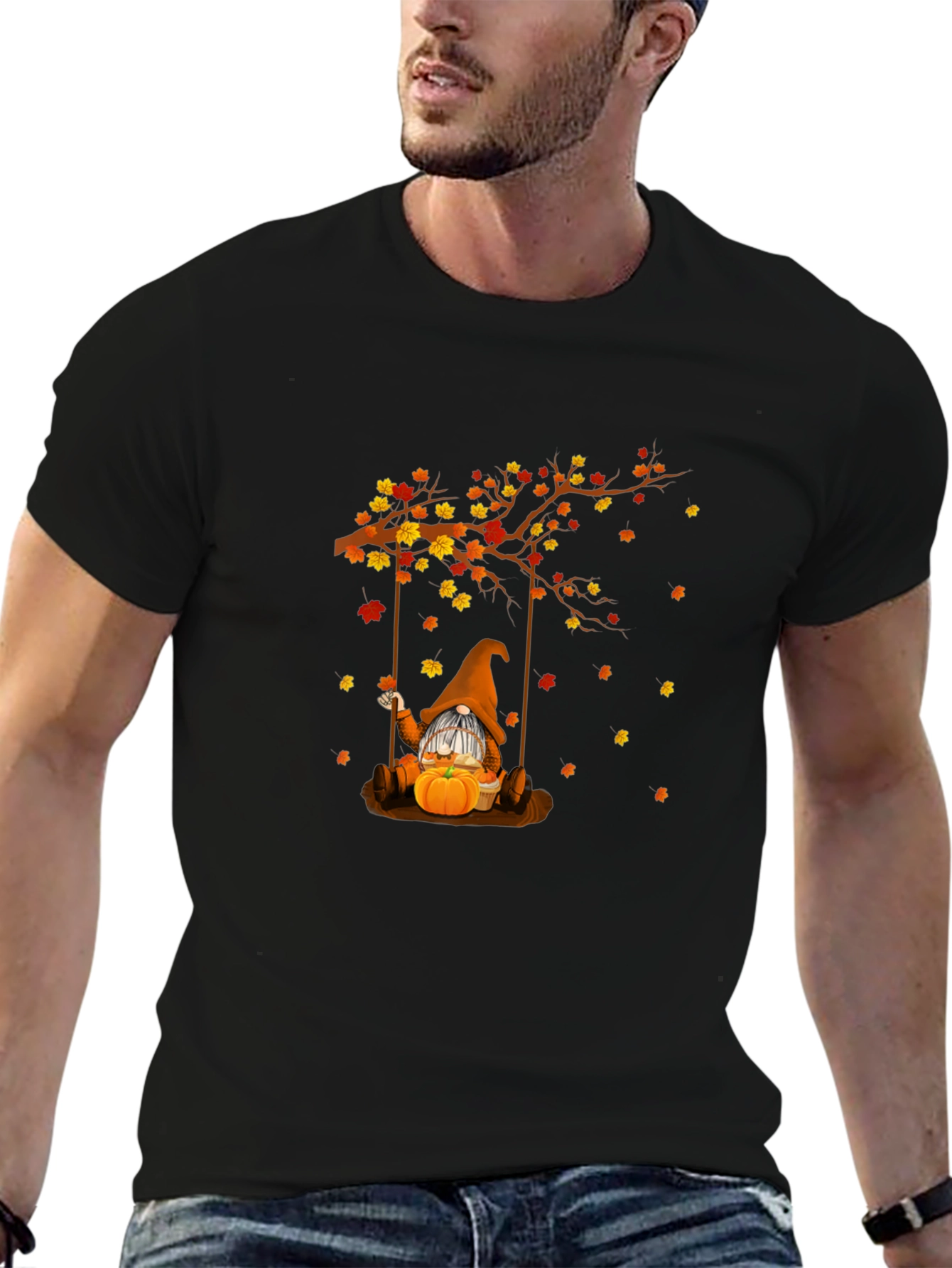 Gnome on Swing Fall T-Shirt