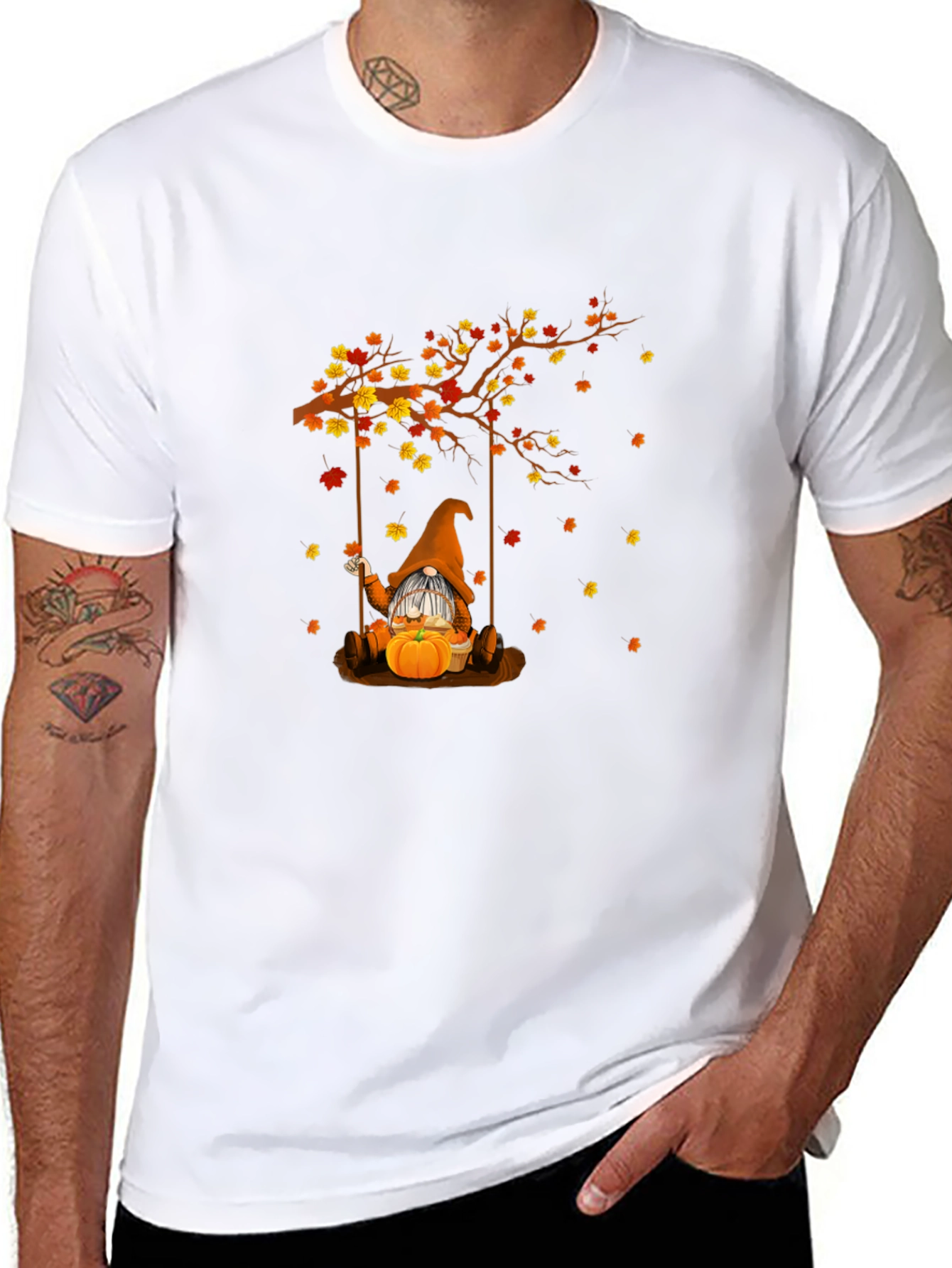 Gnome on Swing Fall T-Shirt