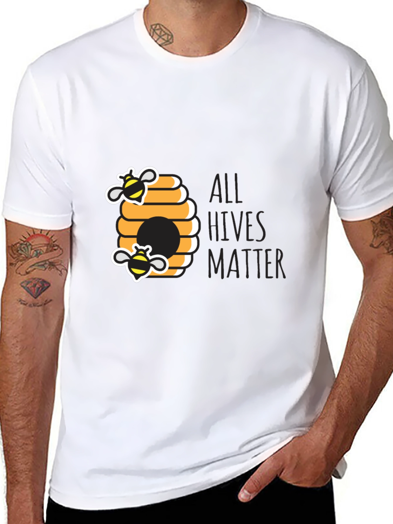 All Hives Matter Tee - Black Crew Neck