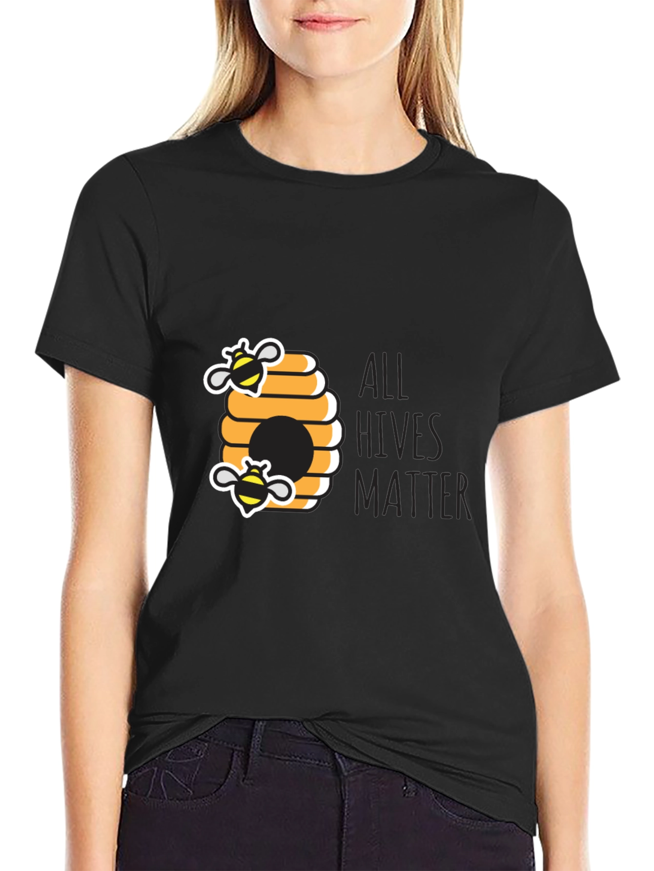 All Hives Matter Tee - Black Crew Neck