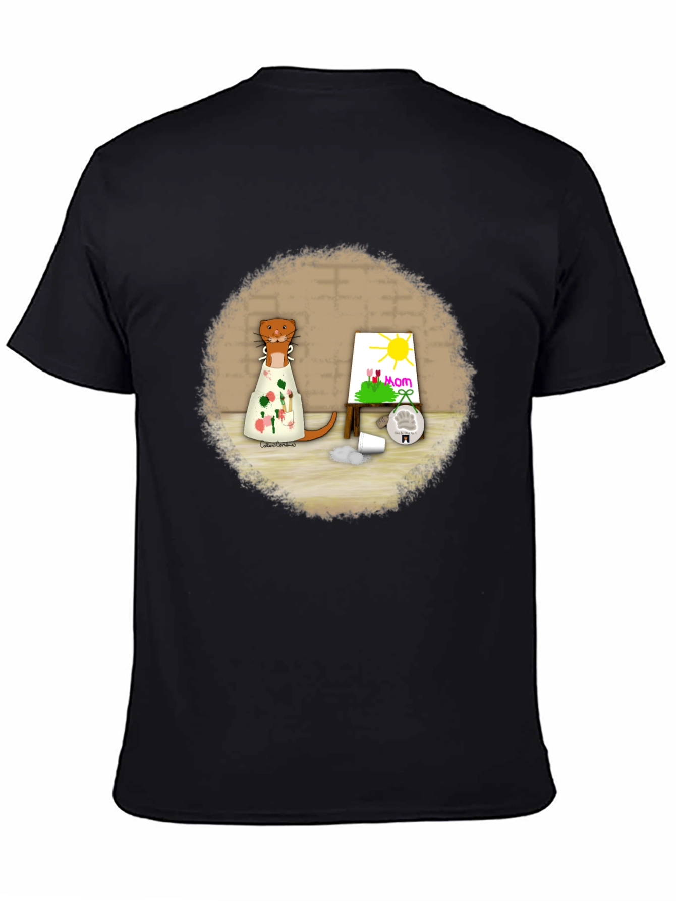 Otter Artist T-Shirt - Mom Painting Tee